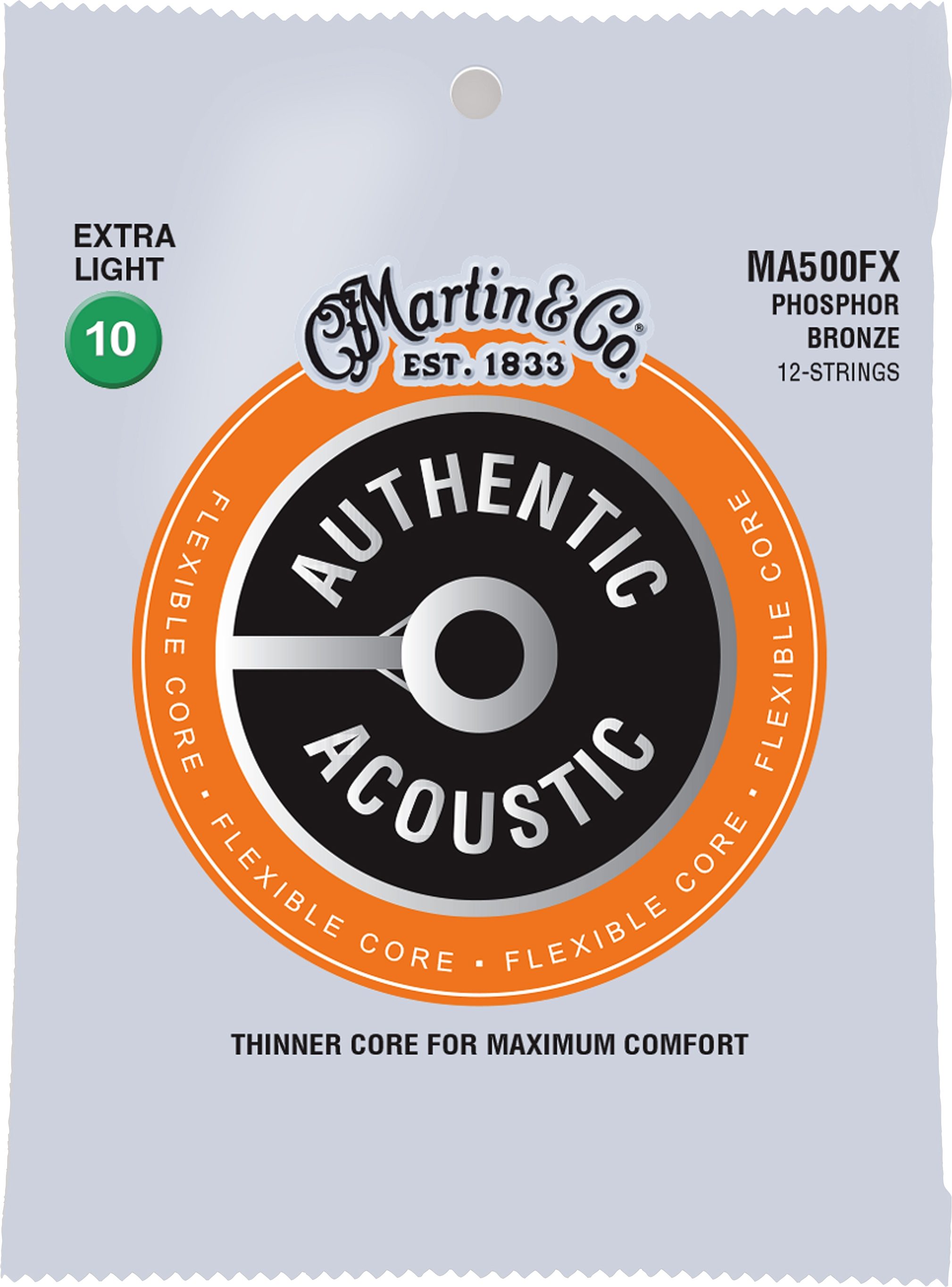 Martin MA500FX Flexible Core Phosphor Bronze 12-String Acoustic Guitar Strings