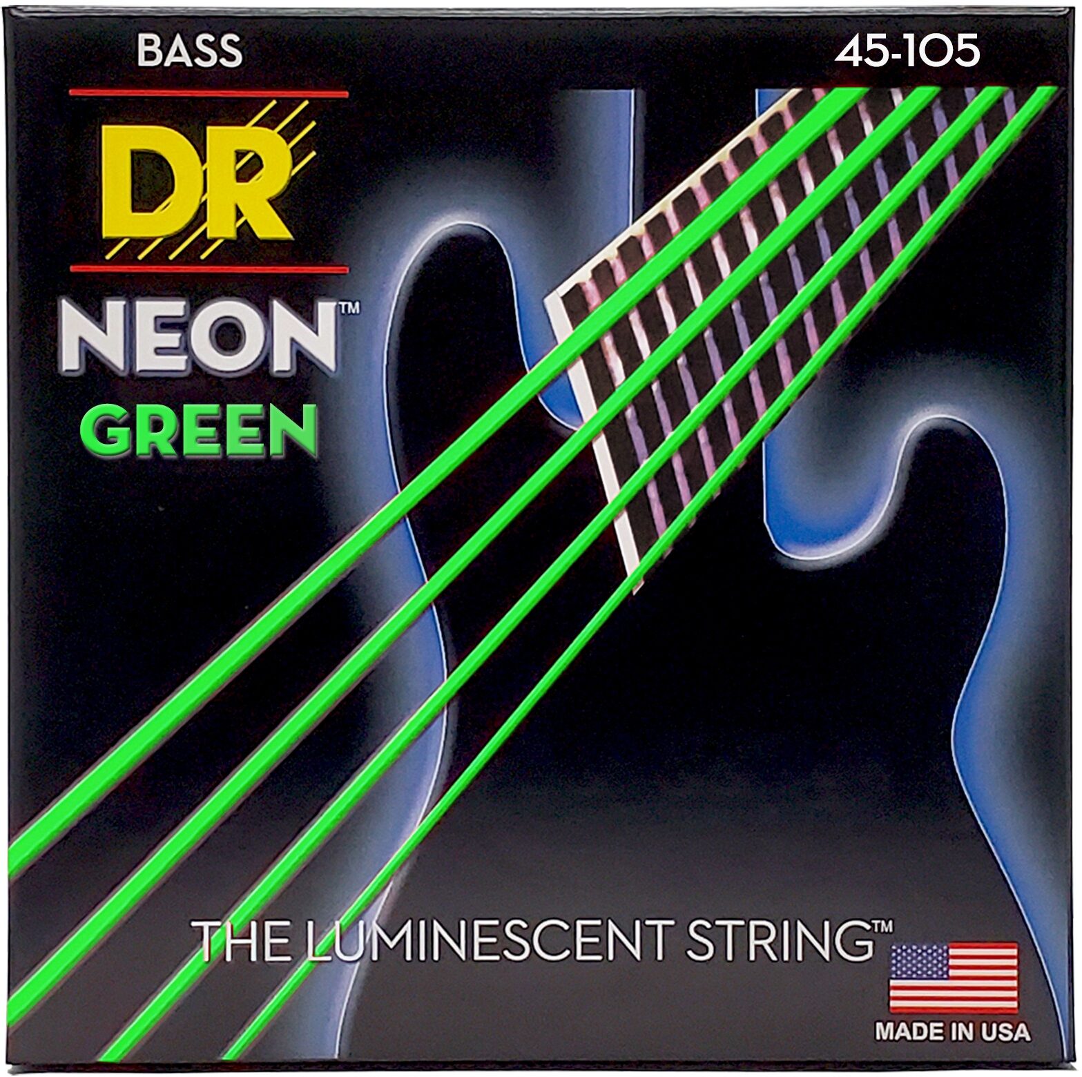 DR Strings Hi-Def Neon Colored Electric Bass Strings