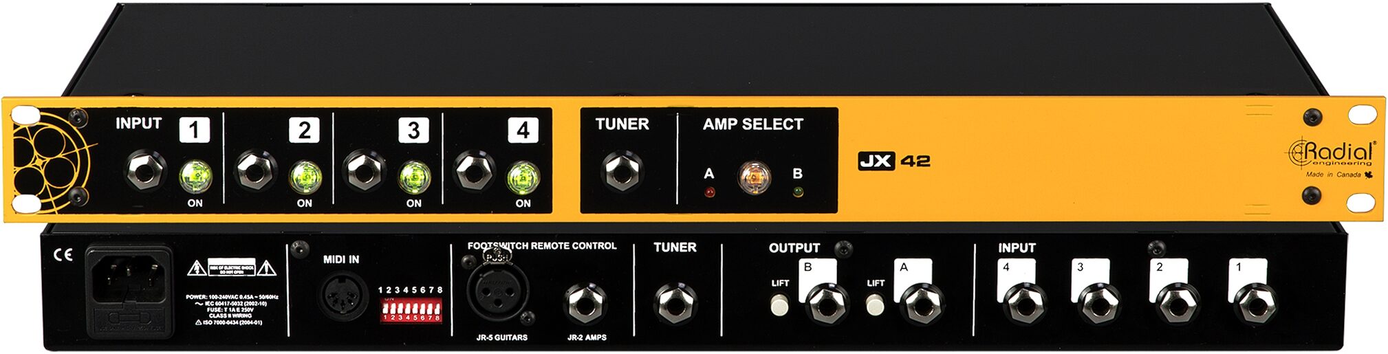 Radial JX42 V2 Four Instrument Dual Amp Switch