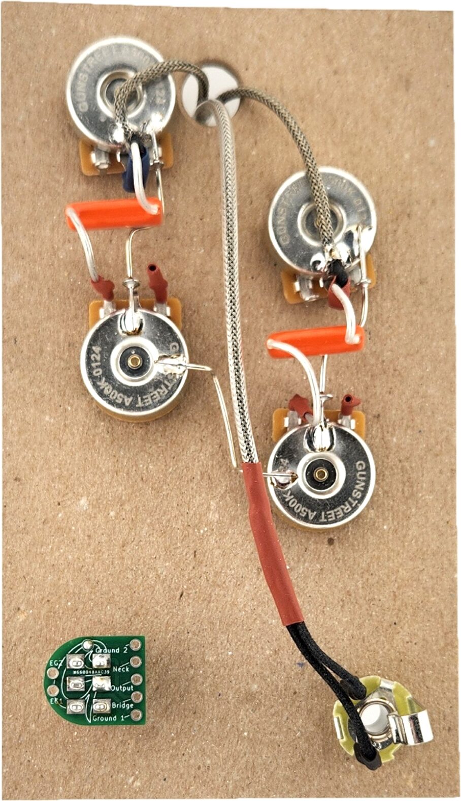 Gunstreet Les Paul Standard Wiring Harness (Red Wiring) 1 Gunstreet Les Paul Standard Wiring Harness (Red Wiring)