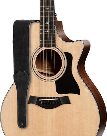 Taylor Gemstone 2.5" Sanded Leather Guitar Strap 2 Taylor Gemstone 2.5" Sanded Leather Guitar Strap