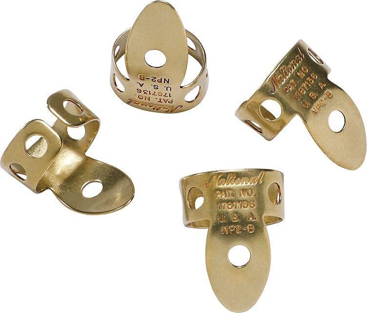 D'Addario National Brass Finger Picks 6 D'Addario National Brass Finger Picks