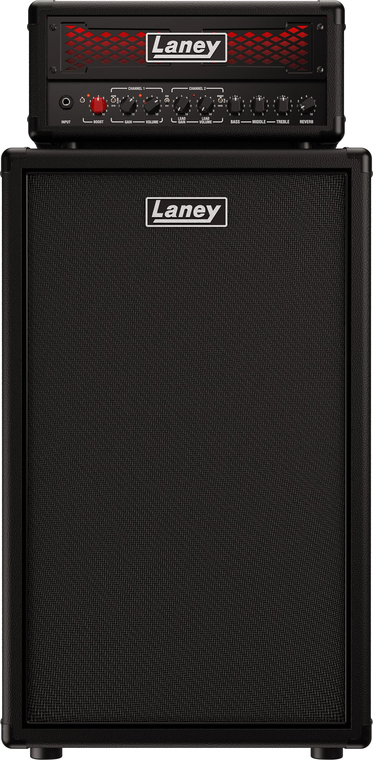 Laney IRF Dualtop Dualrig Guitar Amplifier Stack (60 Watts, 2x12" Cabinet)