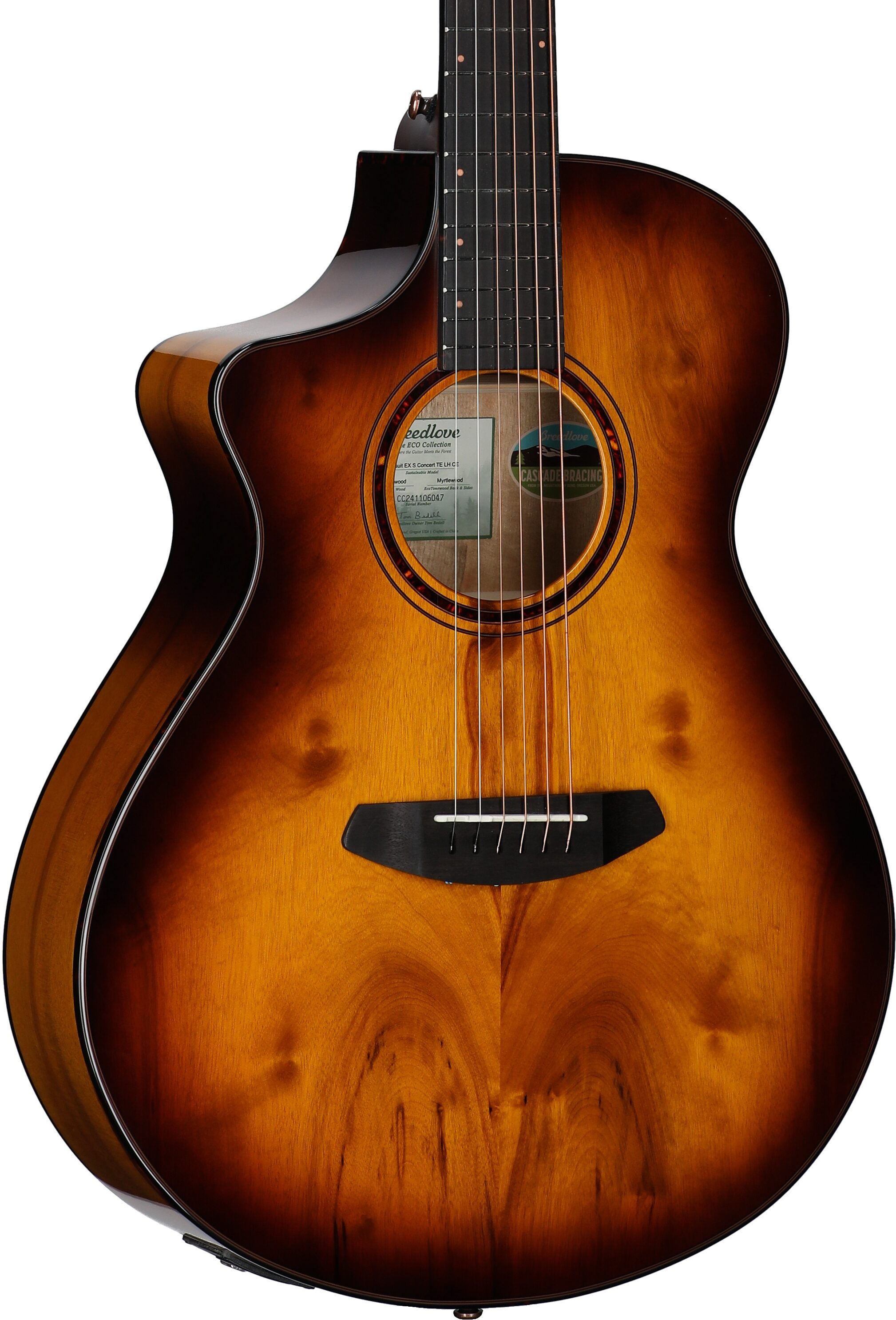 Breedlove Pursuit Exotic S Concert Acoustic-Electric Guitar, Left-Handed