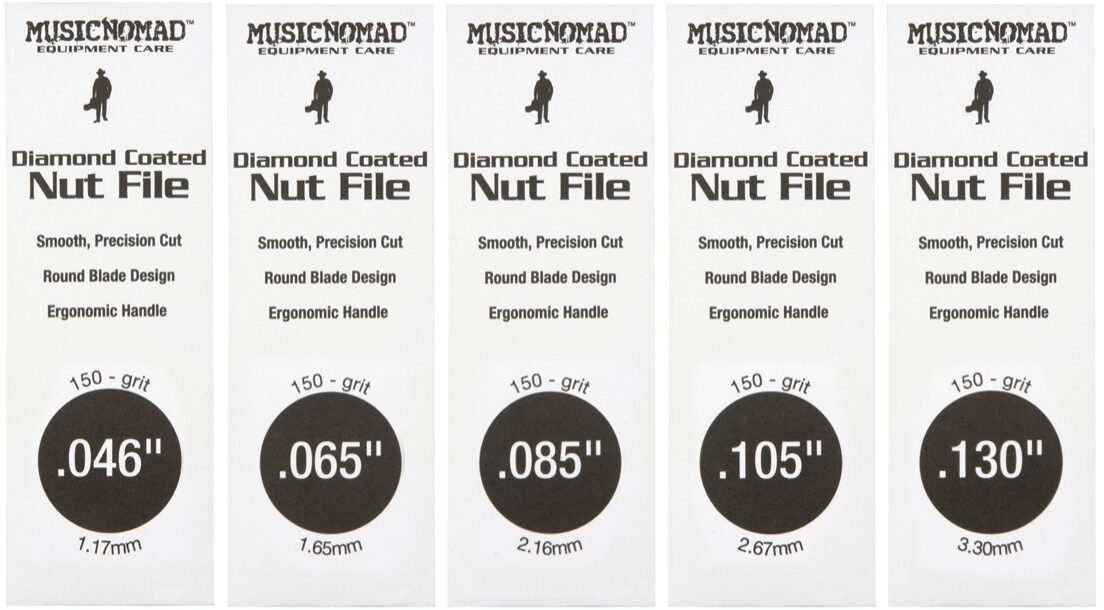 Music Nomad MN673 5-Piece Bass Guitar Nut Files 1 Music Nomad MN673 5-Piece Bass Guitar Nut Files