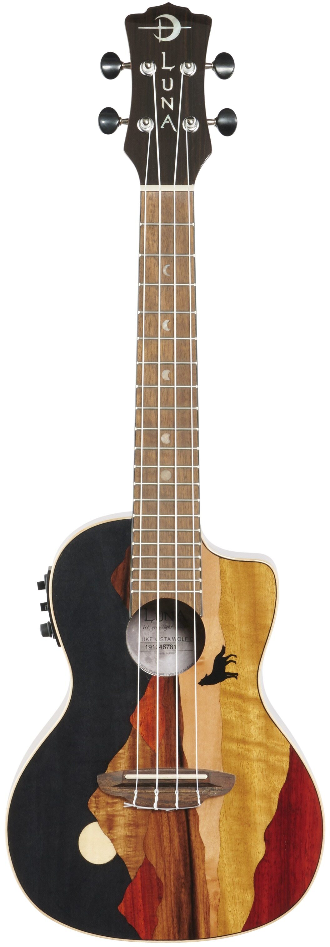 Luna Vista Wolf Concert Acoustic-Electric Ukulele (with Gig Bag) 2 Luna Vista Wolf Concert Acoustic-Electric Ukulele (with Gig Bag)