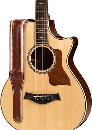 Taylor Element 2.5" Leather Guitar Strap 2 Taylor Element 2.5" Leather Guitar Strap