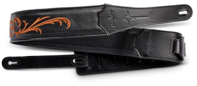 Taylor Nouveau 2.5" Embroidered Leather Guitar Strap 1 Taylor Nouveau 2.5" Embroidered Leather Guitar Strap