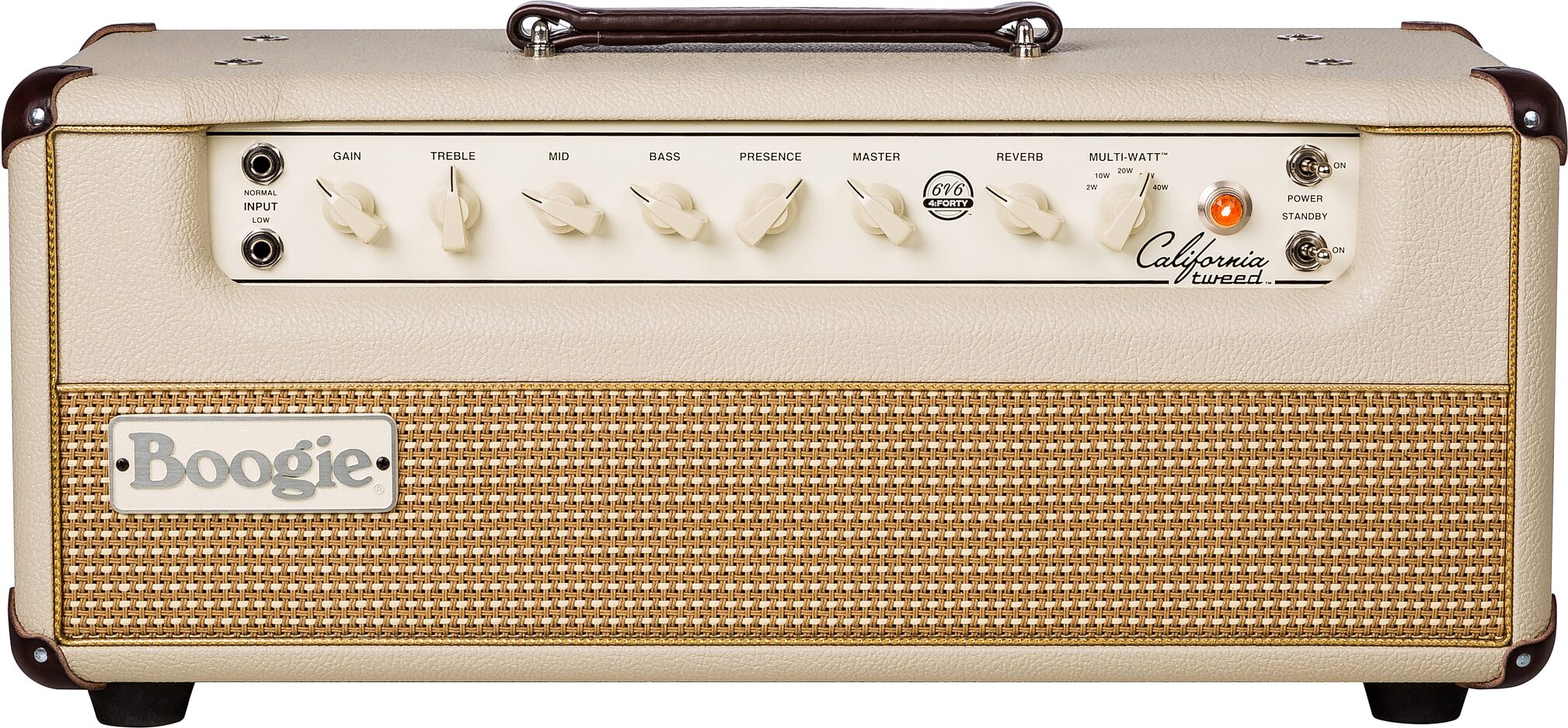 Mesa/Boogie California Tweed 6V6 4:40 Guitar Amplifier Head (2/40 Watts) 1 Mesa/Boogie California Tweed 6V6 4:40 Guitar Amplifier Head (2/40 Watts)