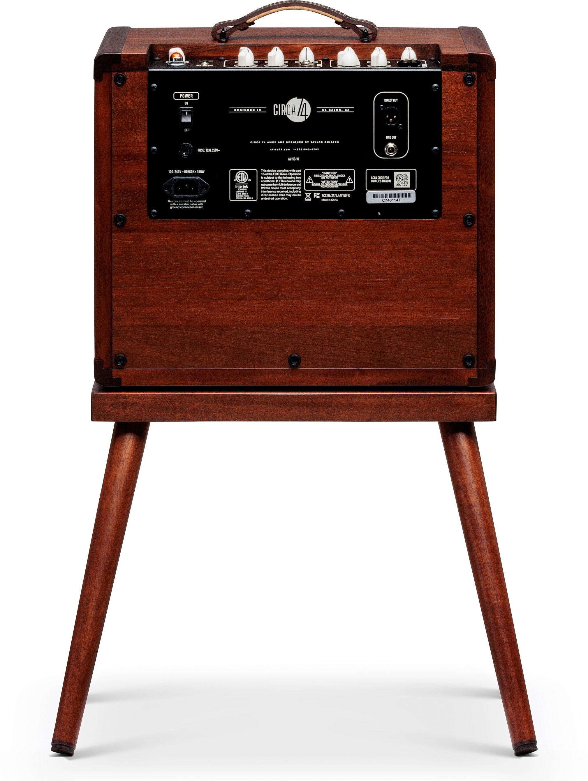 Taylor Circa 74 Acoustic Guitar Amplifier, Mahogany (1x10", 150 Watts) 2 Taylor Circa 74 Acoustic Guitar Amplifier, Mahogany (1x10", 150 Watts)