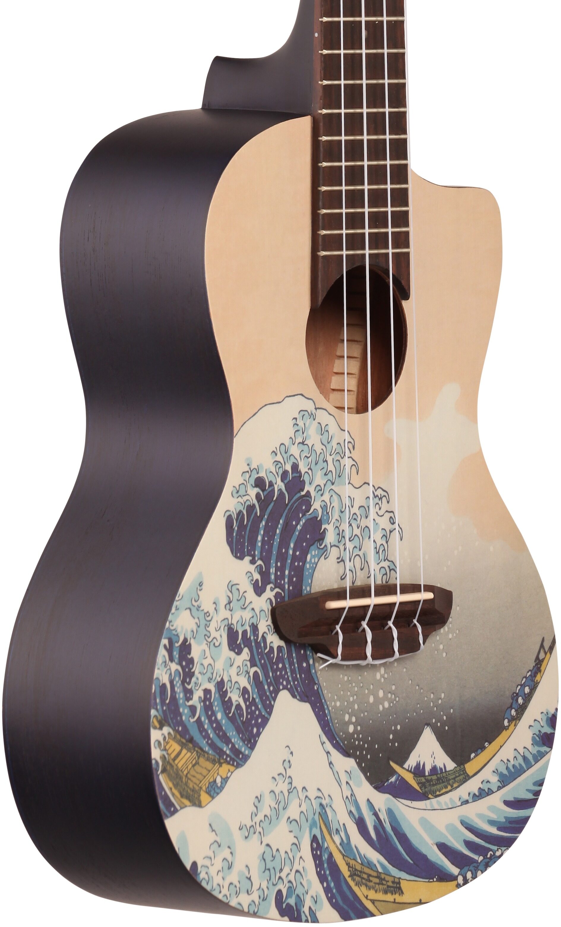 Luna UKEGWC Great Wave Concert Ukulele with Gig Bag