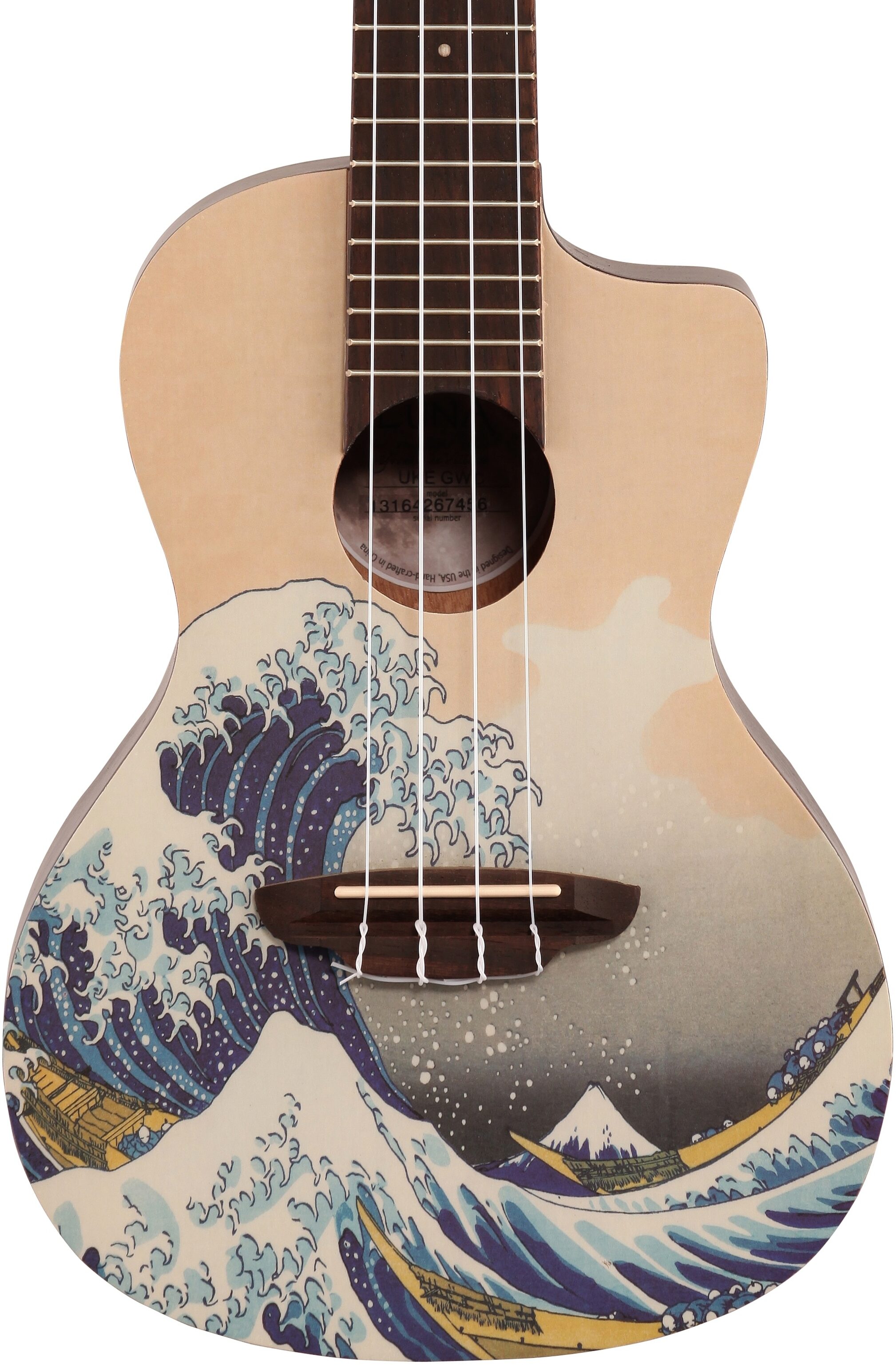 Luna UKEGWC Great Wave Concert Ukulele with Gig Bag 5 Luna UKEGWC Great Wave Concert Ukulele with Gig Bag