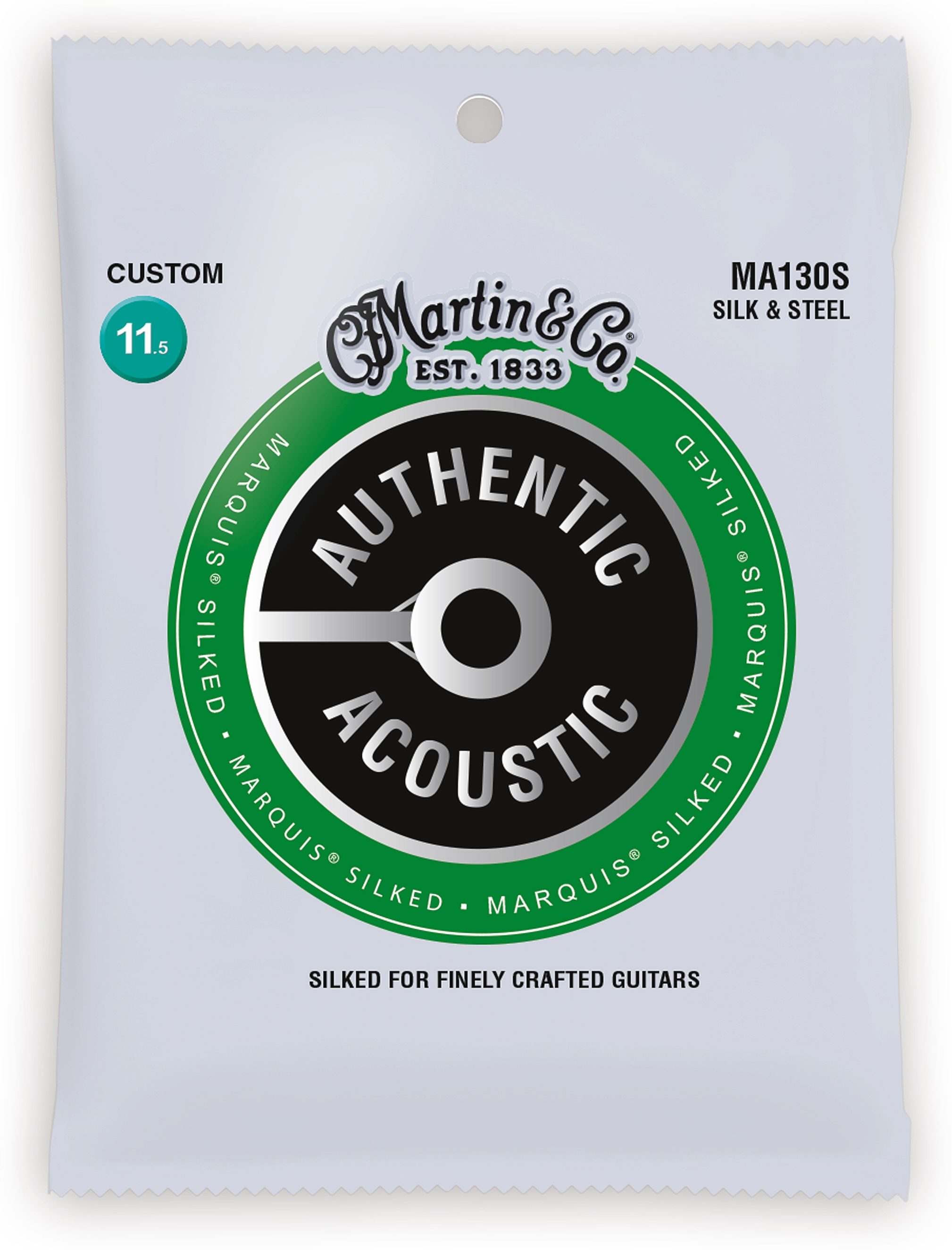 Martin Authentic Marquis Silked Silk and Steel Acoustic Guitar Strings 1 Martin Authentic Marquis Silked Silk and Steel Acoustic Guitar Strings