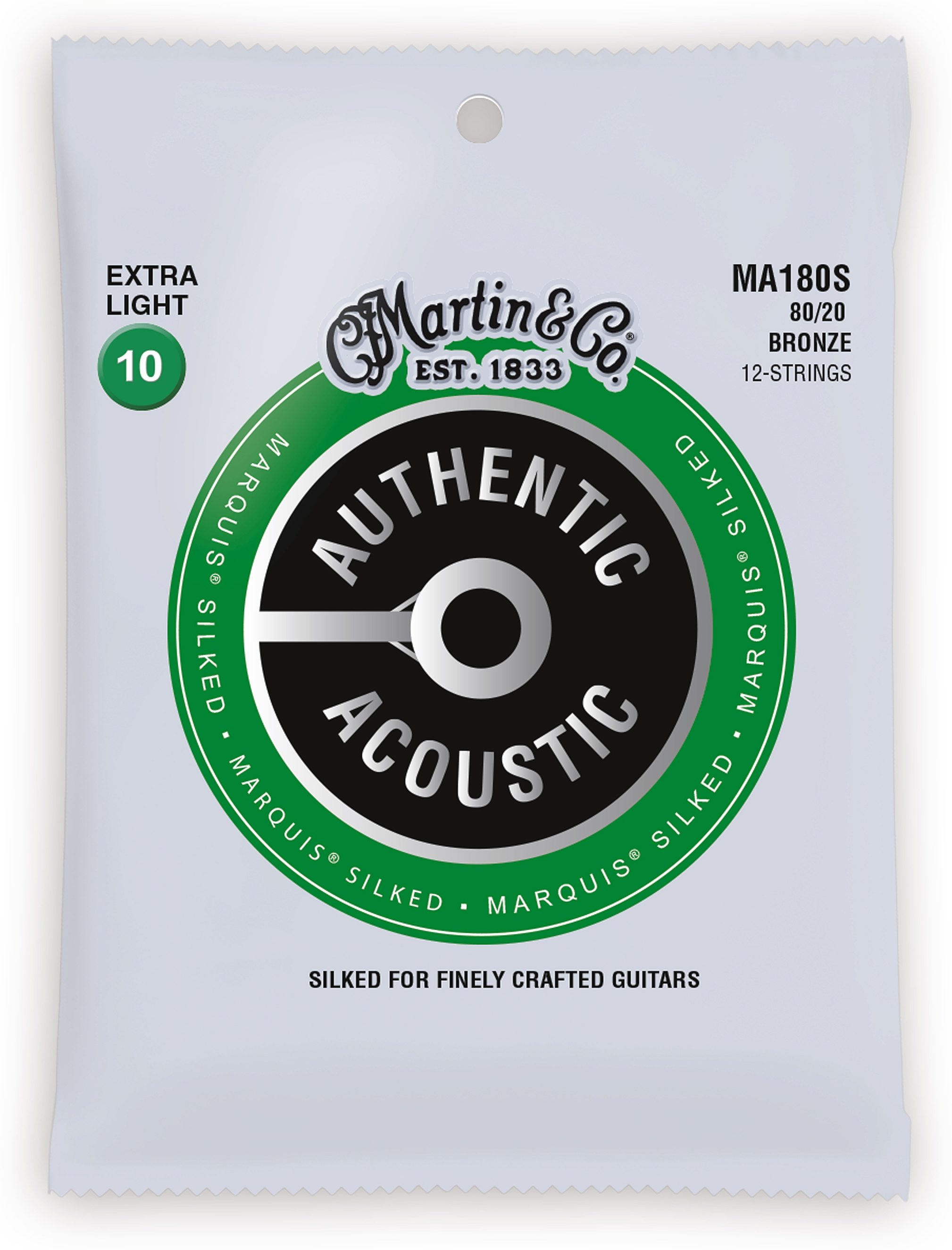 Martin Authentic Marquis Silked 80/20 Bronze 12-String Acoustic Guitar Strings