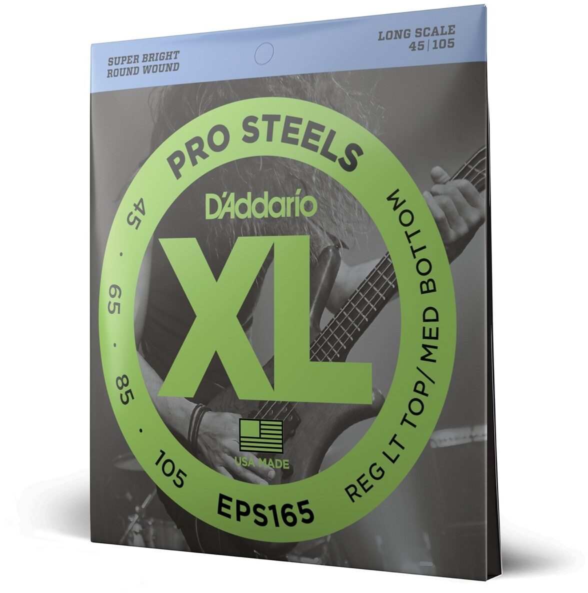 D'Addario EPS165 XL ProSteels Regular Gauge/Long Scale Bass Strings
