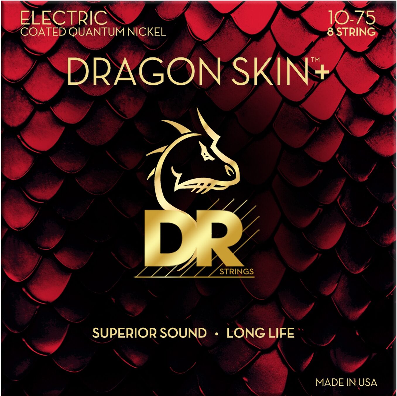 DR Strings Dragon Skin Plus 8-String Electric Guitar String Set 1 DR Strings Dragon Skin Plus 8-String Electric Guitar String Set