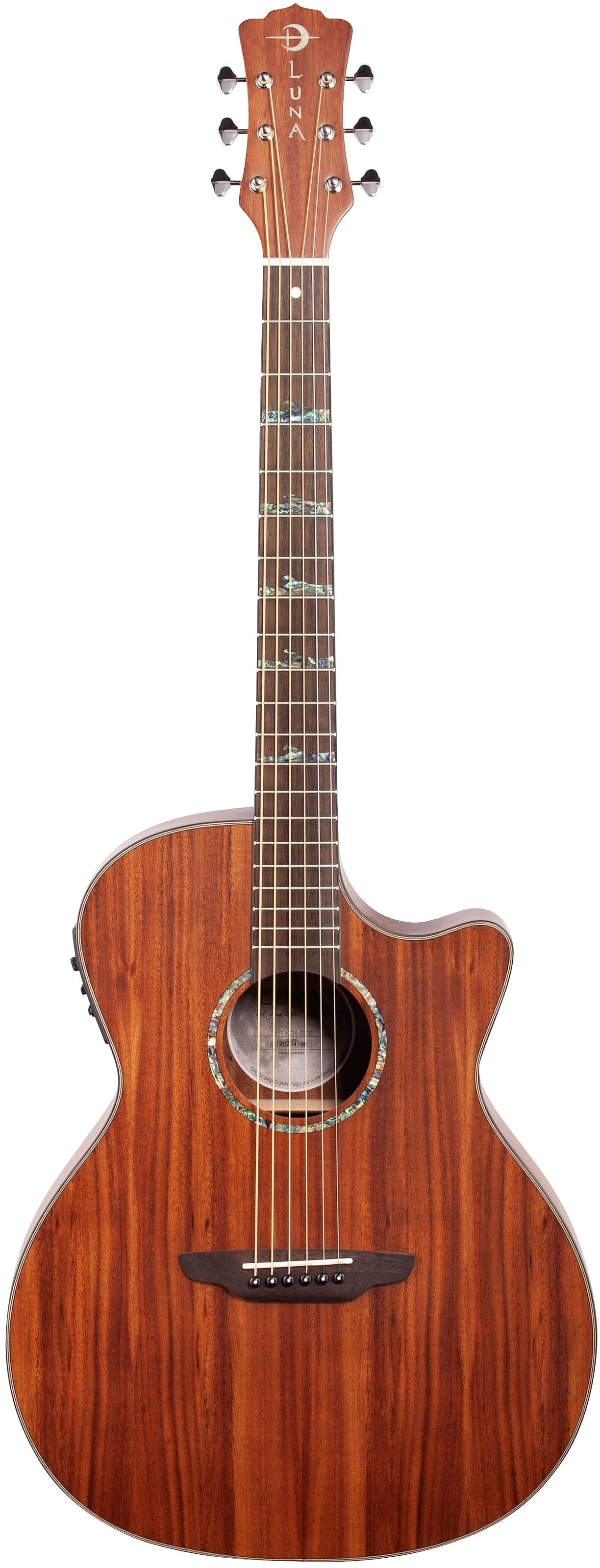 Luna High Tide Koa GC Acoustic-Electric Guitar 2 Luna High Tide Koa GC Acoustic-Electric Guitar