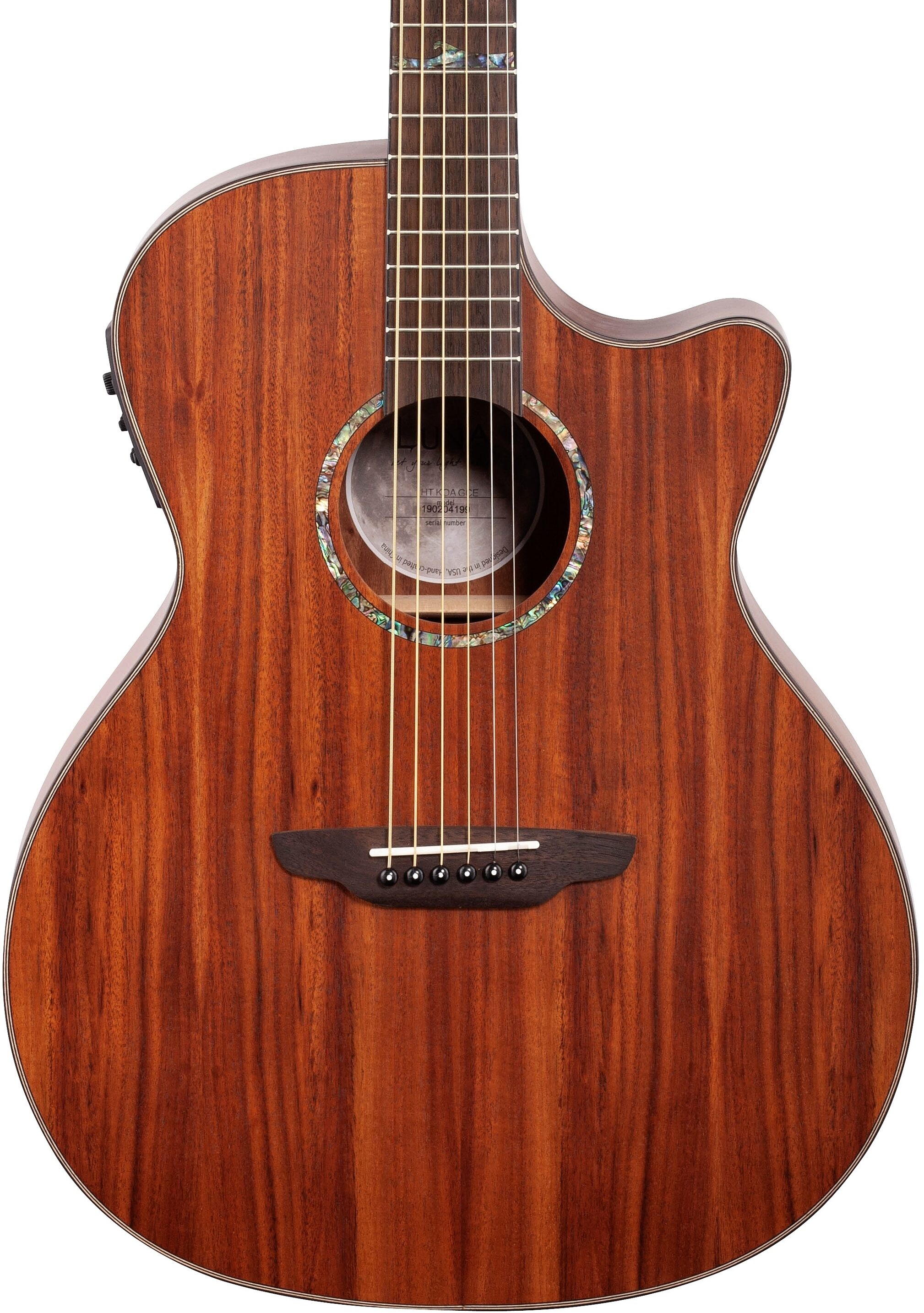 Luna High Tide Koa GC Acoustic-Electric Guitar 5 Luna High Tide Koa GC Acoustic-Electric Guitar