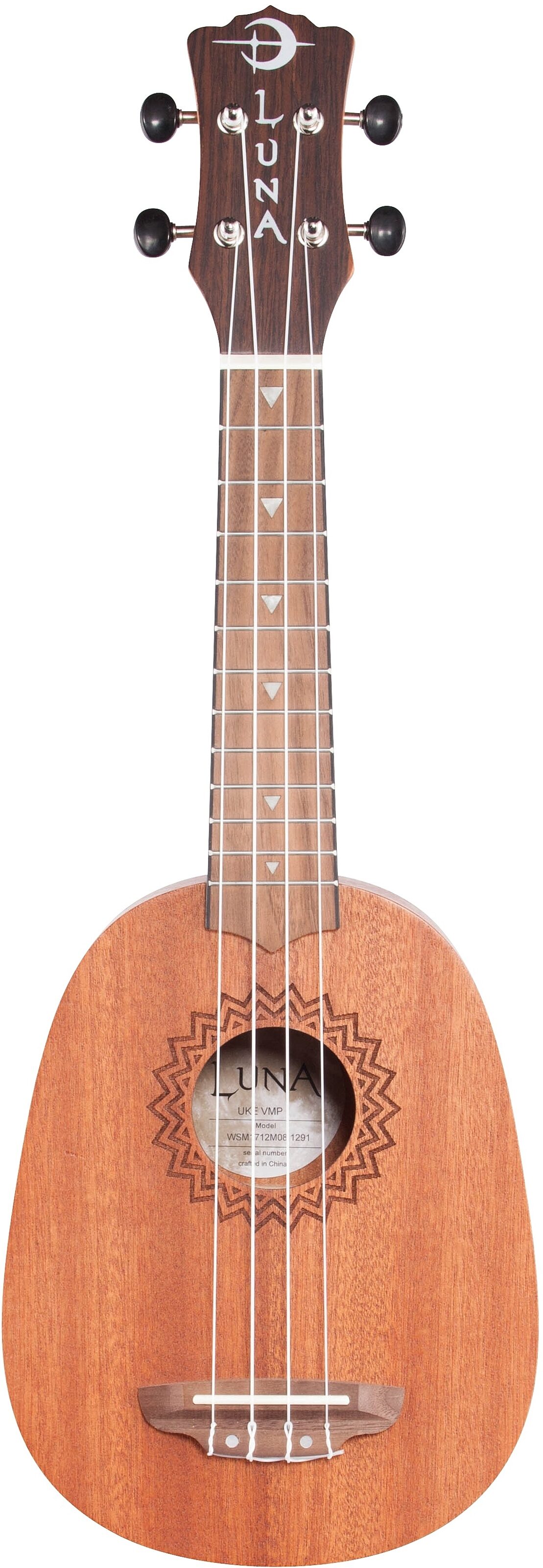 Luna Vintage Mahogany Soprano Pineapple Ukulele 2 Luna Vintage Mahogany Soprano Pineapple Ukulele