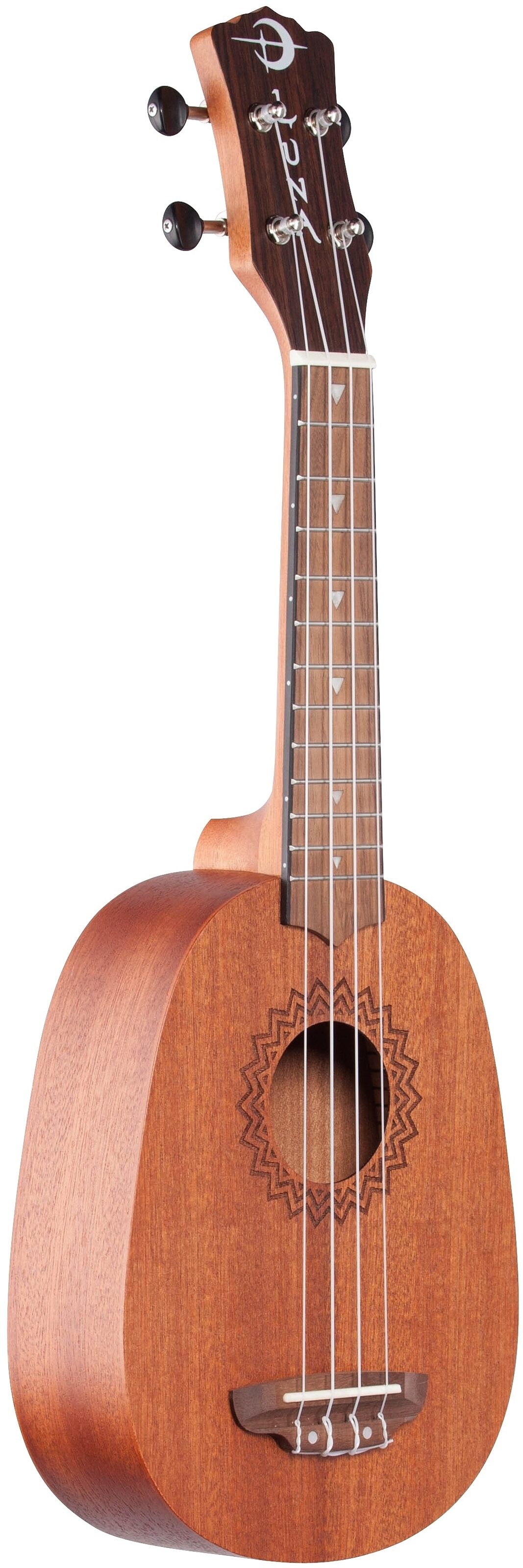 Luna Vintage Mahogany Soprano Pineapple Ukulele 6 Luna Vintage Mahogany Soprano Pineapple Ukulele