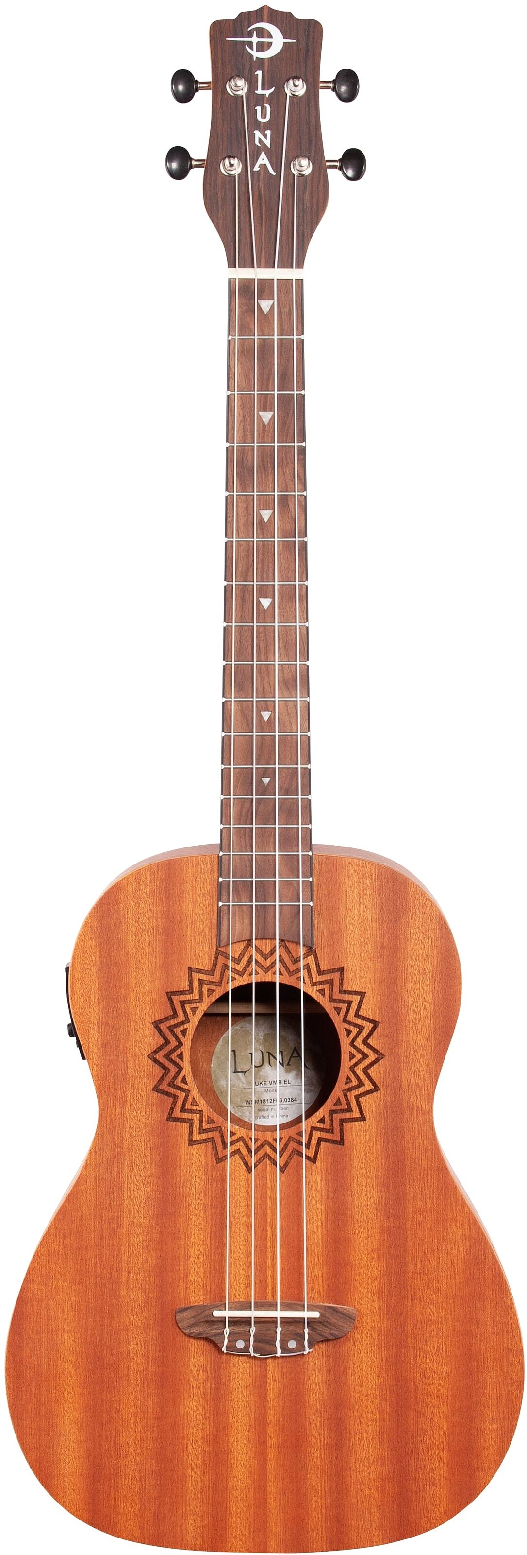 Luna Vintage Mahogany Baritone Acoustic-Electric Ukulele 2 Luna Vintage Mahogany Baritone Acoustic-Electric Ukulele