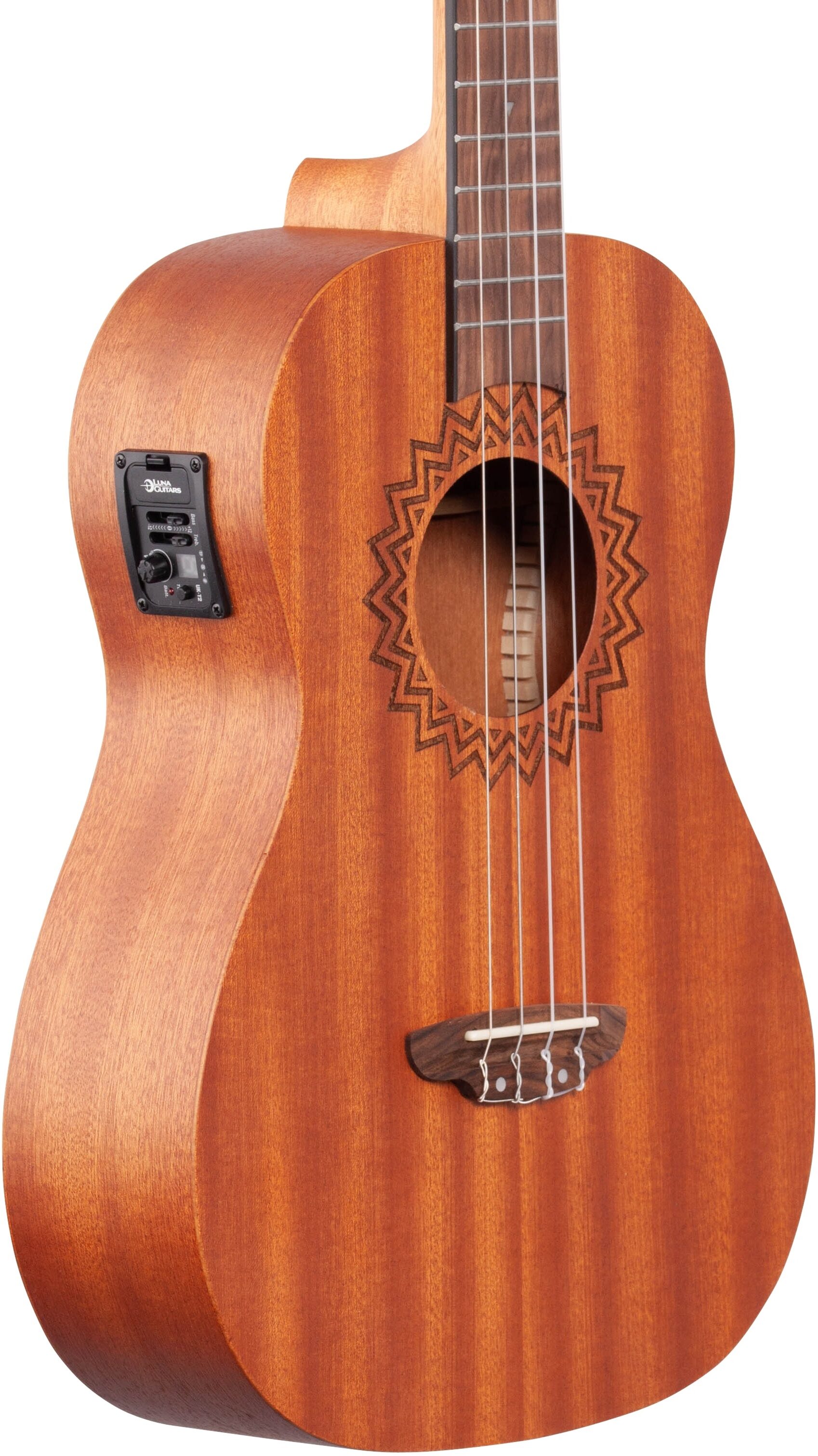 Luna Vintage Mahogany Baritone Acoustic-Electric Ukulele 3 Luna Vintage Mahogany Baritone Acoustic-Electric Ukulele