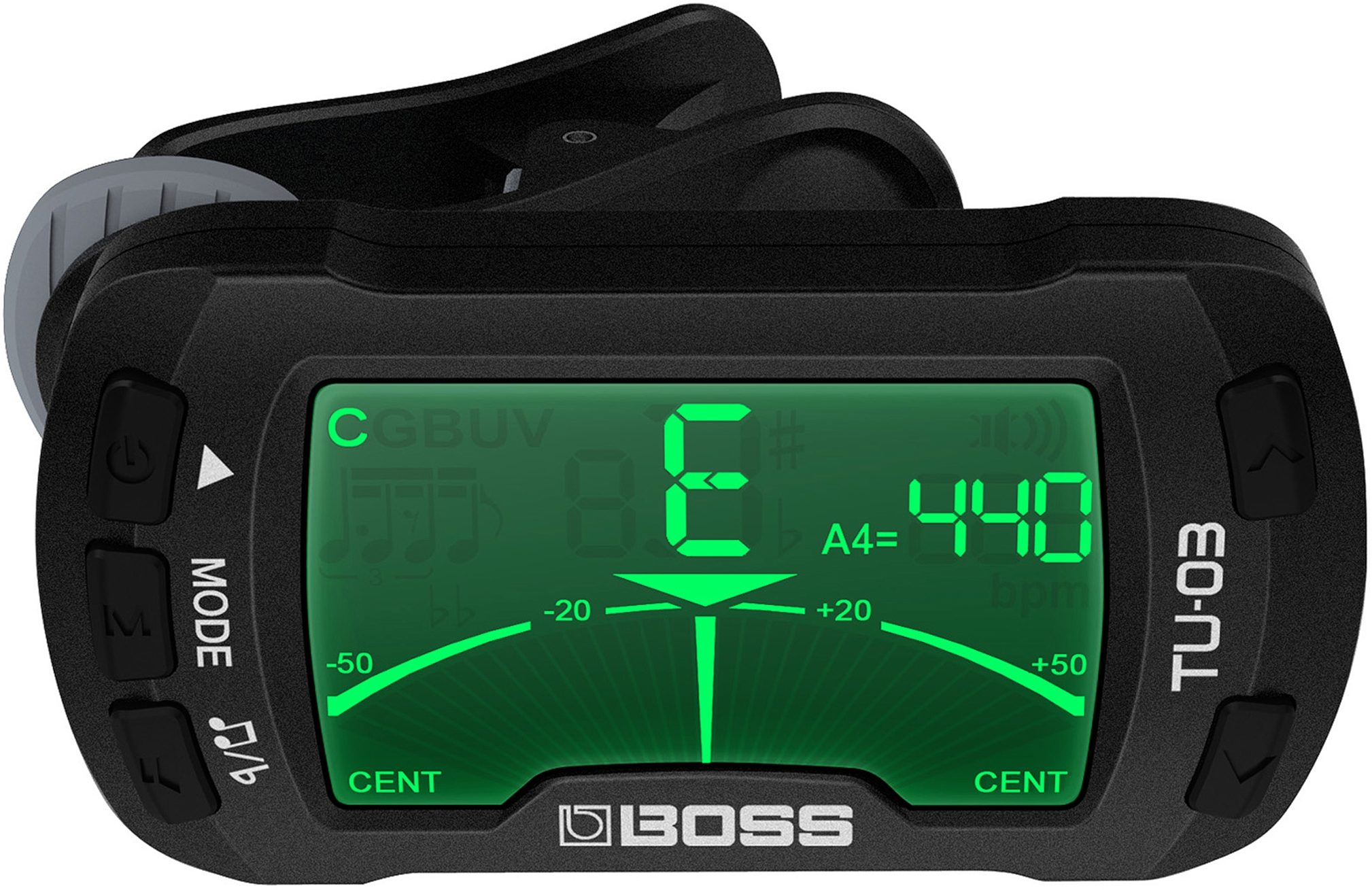 Boss TU-03 Clip-On Tuner and Metronome 5 Boss TU-03 Clip-On Tuner and Metronome