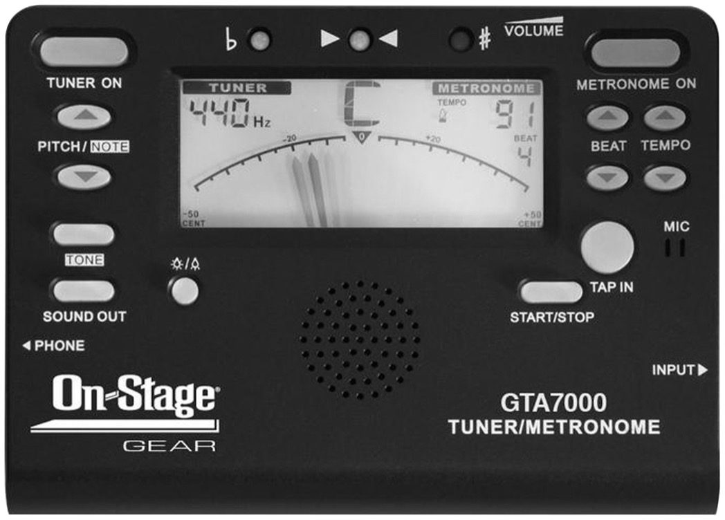 On-Stage GTA7000 Chromatic Tuner Metronome (with Tone Generator) 1 On-Stage GTA7000 Chromatic Tuner Metronome (with Tone Generator)
