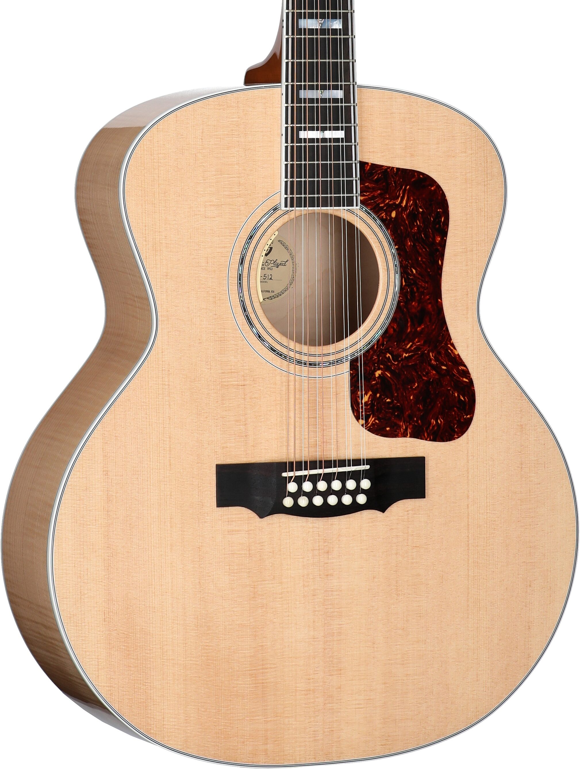 Guild F-512E Jumbo Maple Acoustic-Electric Guitar, 12-String (with Case) 1 Guild F-512E Jumbo Maple Acoustic-Electric Guitar, 12-String (with Case)