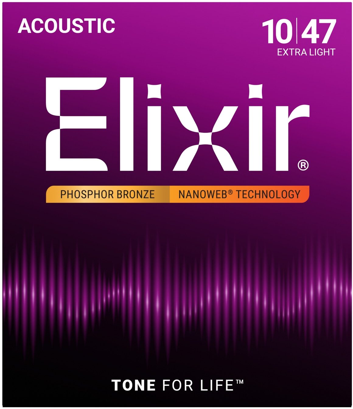 Elixir Phosphor Bronze Nanoweb Acoustic Guitar Strings