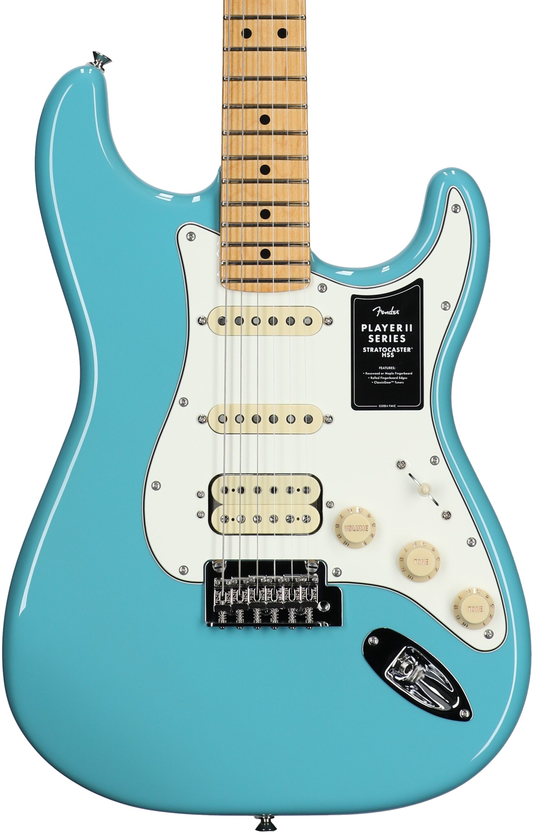 Fender Player II Stratocaster HSS Electric Guitar, with Maple Fingerboard 1 Fender Player II Stratocaster HSS Electric Guitar, with Maple Fingerboard