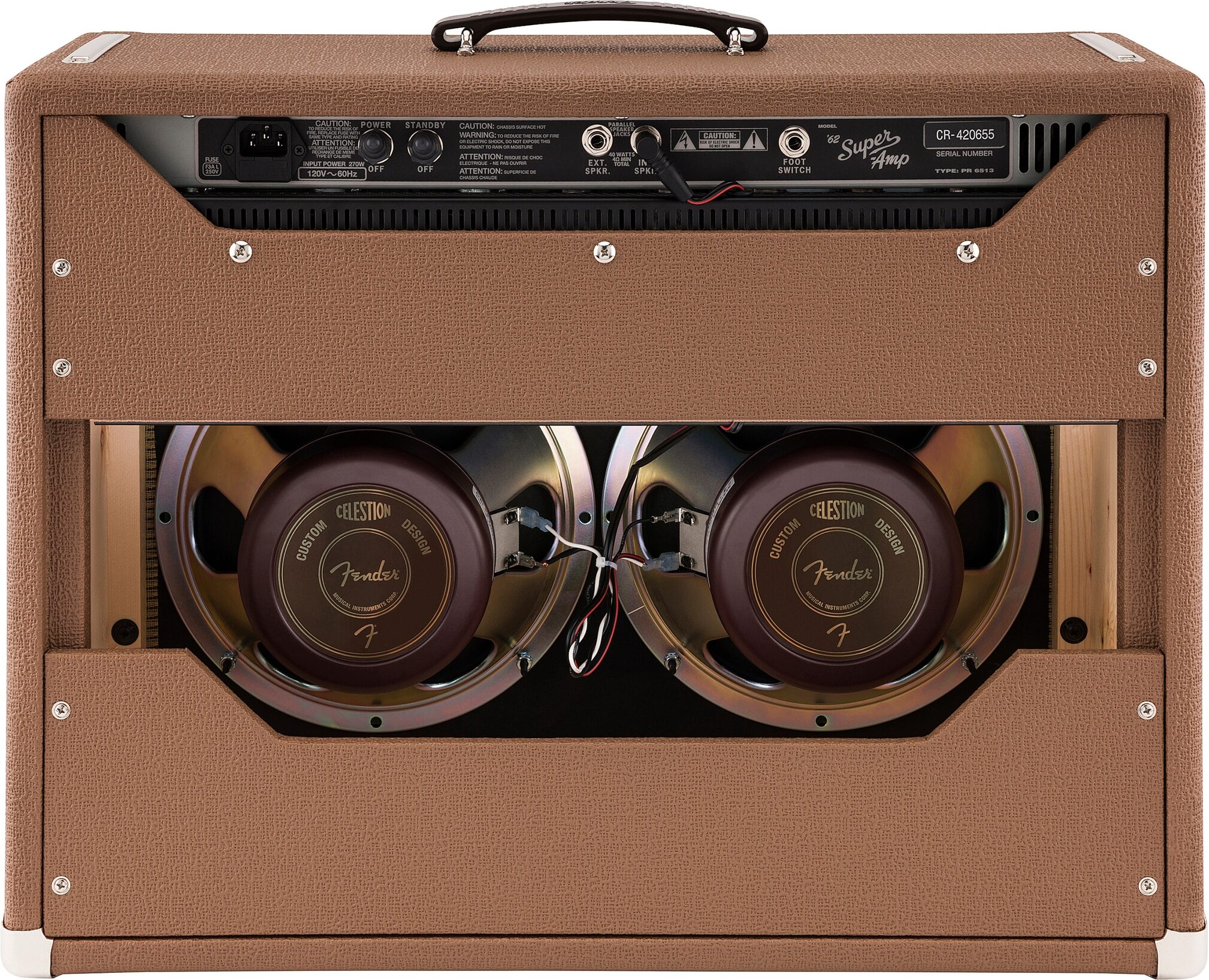 Fender American Vintage '62 Super Amp Guitar Tube Amplifier (40 Watts, 2x10") 3 Fender American Vintage '62 Super Amp Guitar Tube Amplifier (40 Watts, 2x10")