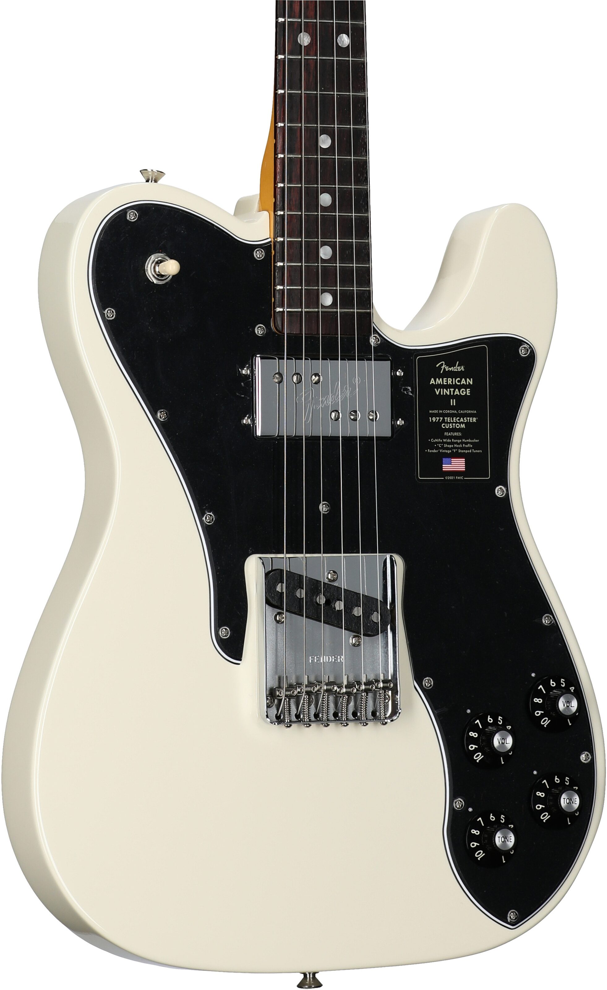 Fender American Vintage II 1977 Telecaster Custom Electric Guitar, Rosewood Fingerboard (with Case) 1 Fender American Vintage II 1977 Telecaster Custom Electric Guitar, Rosewood Fingerboard (with Case)