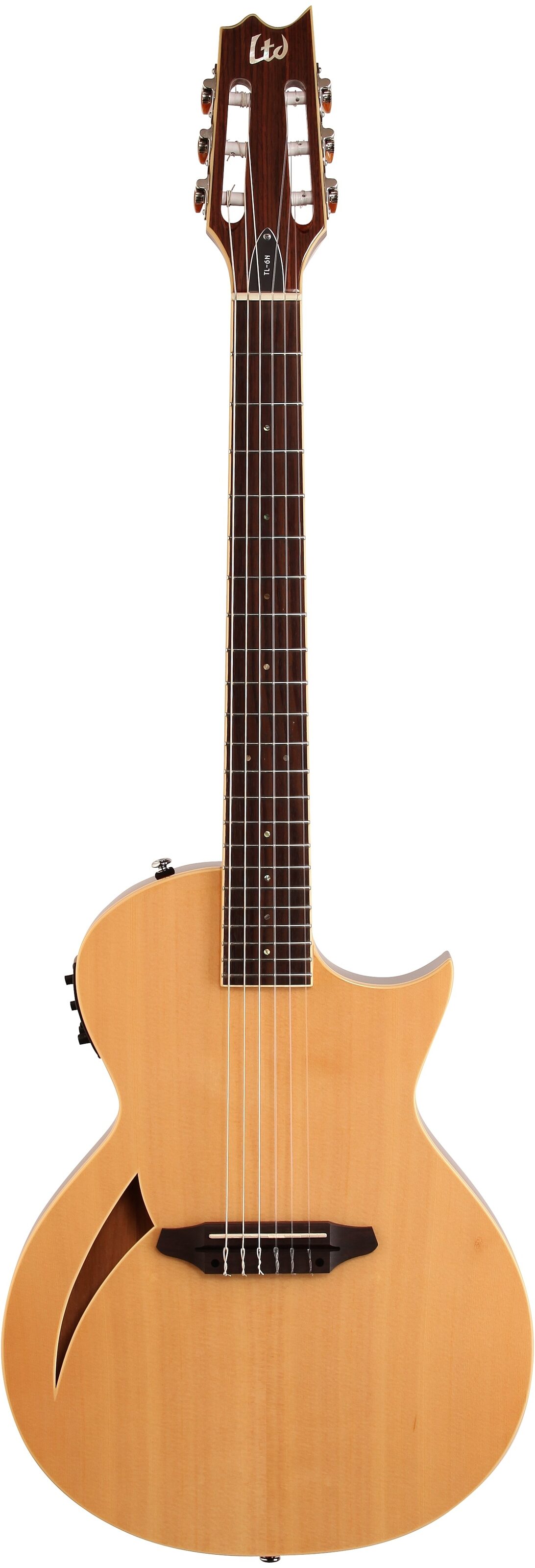 ESP LTD TL-6N Thinline-6 Nylon Classical Acoustic-Electric Guitar 2 ESP LTD TL-6N Thinline-6 Nylon Classical Acoustic-Electric Guitar