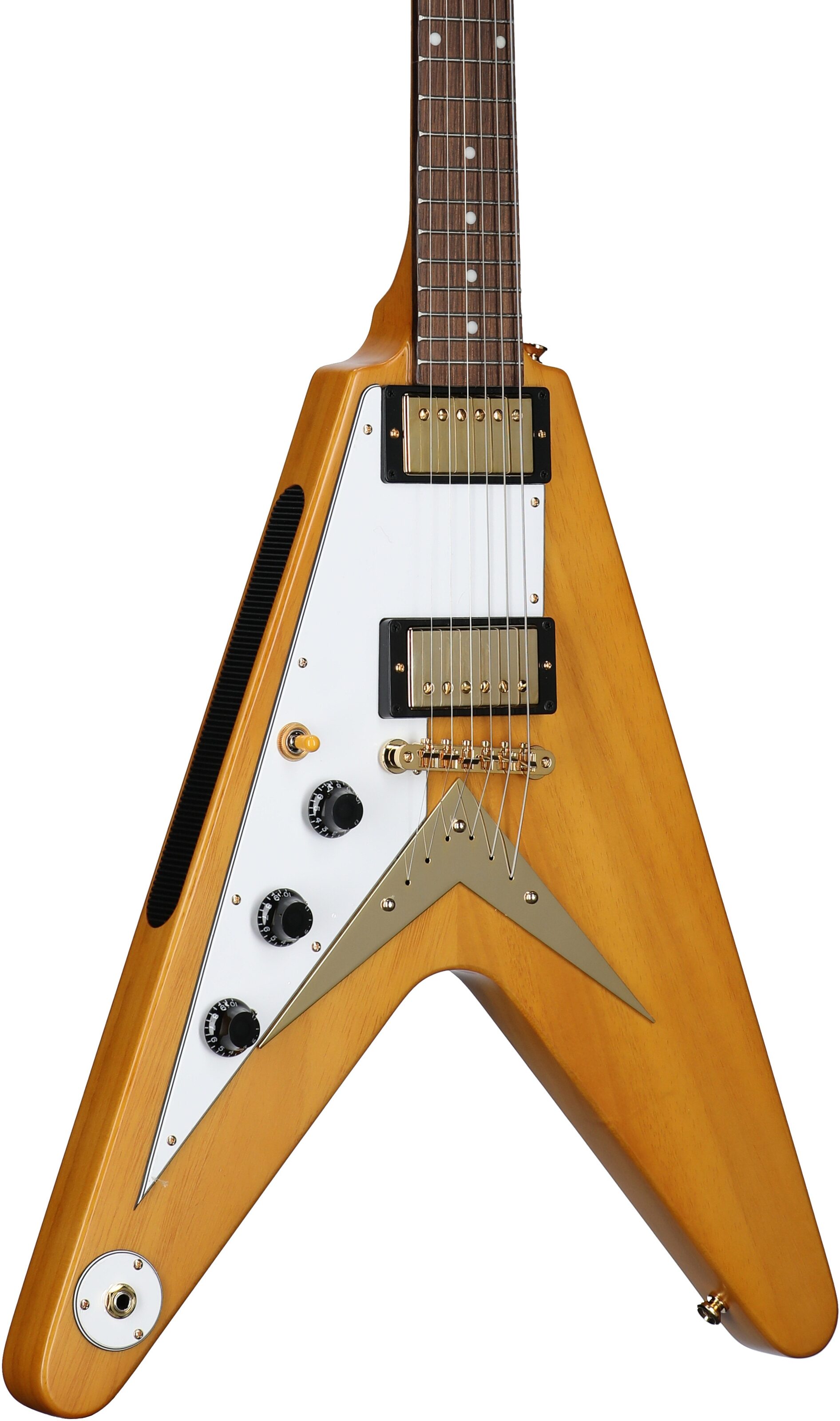 Epiphone 1958 Korina Flying V Electric Guitar, Left-Handed (with Case) 3 Epiphone 1958 Korina Flying V Electric Guitar, Left-Handed (with Case)