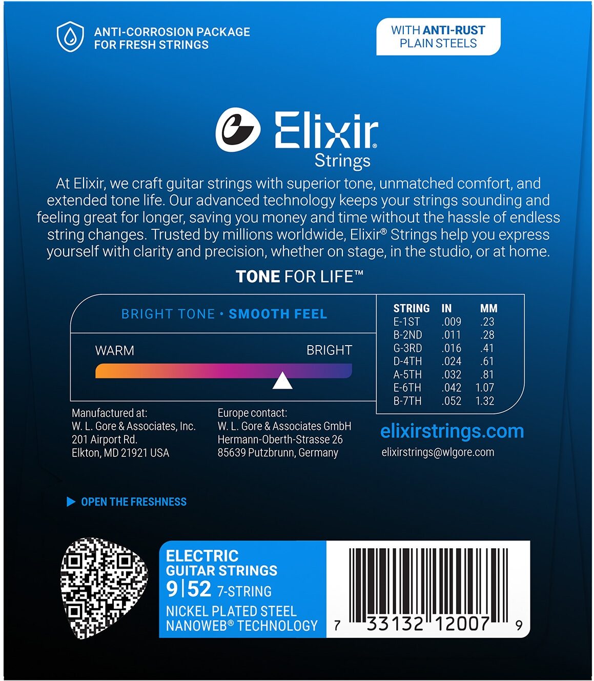 Elixir Nanoweb 7-String Electric Guitar Strings - ZZounds