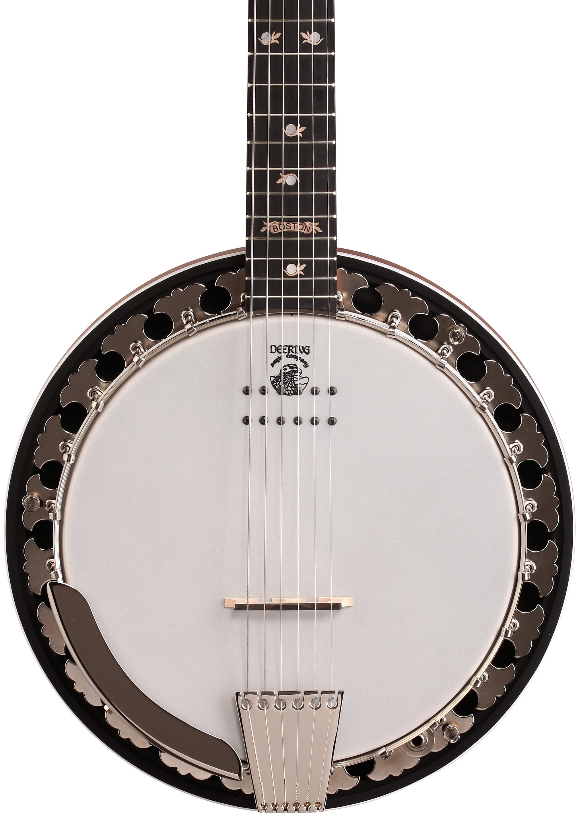Deering Boston USA Acoustic-Electric Banjo Resonator Guitar, 6-String (with Case)