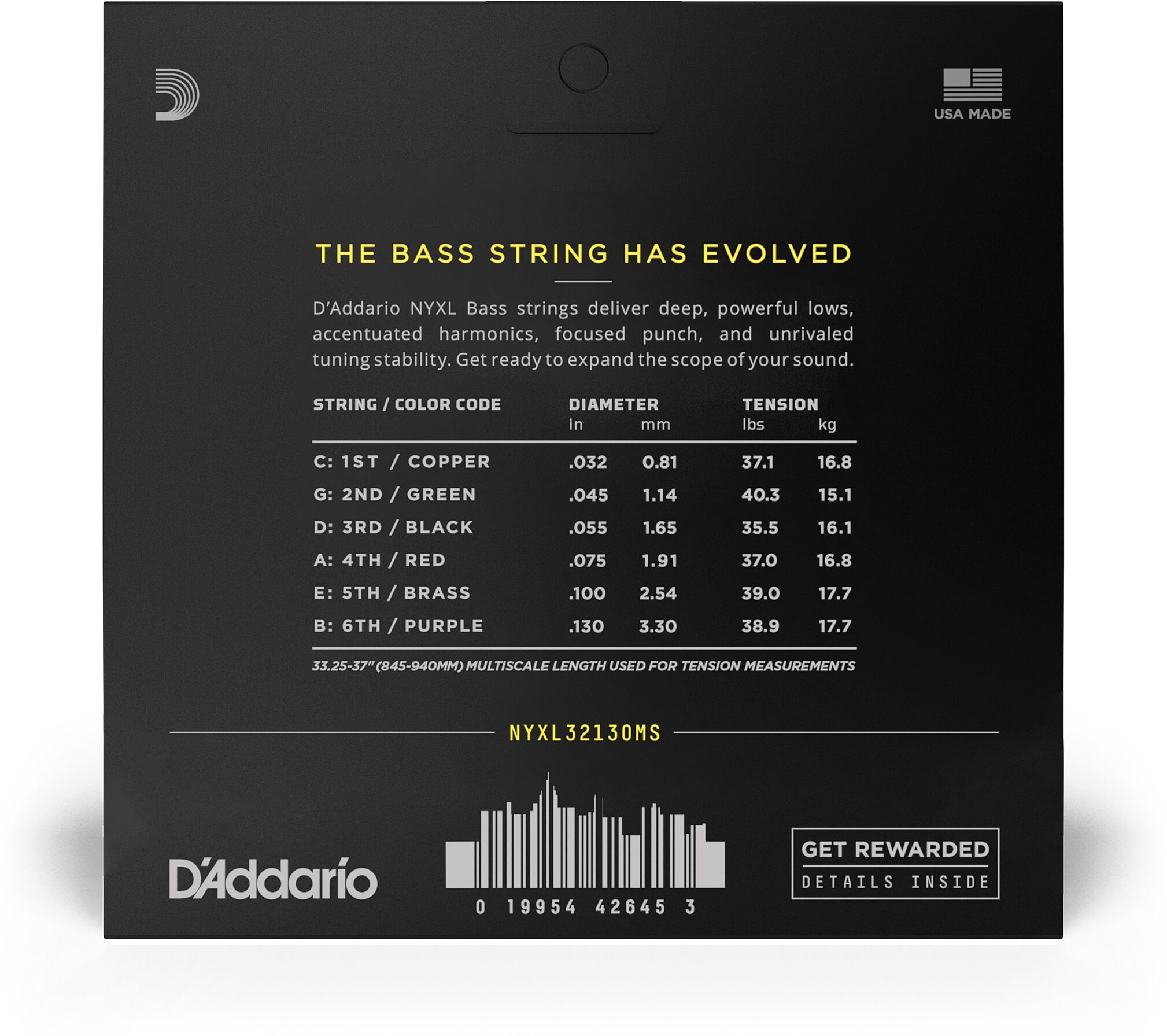 D'Addario Multi-Scale 6-String Electric Bass Strings 4 D'Addario Multi-Scale 6-String Electric Bass Strings