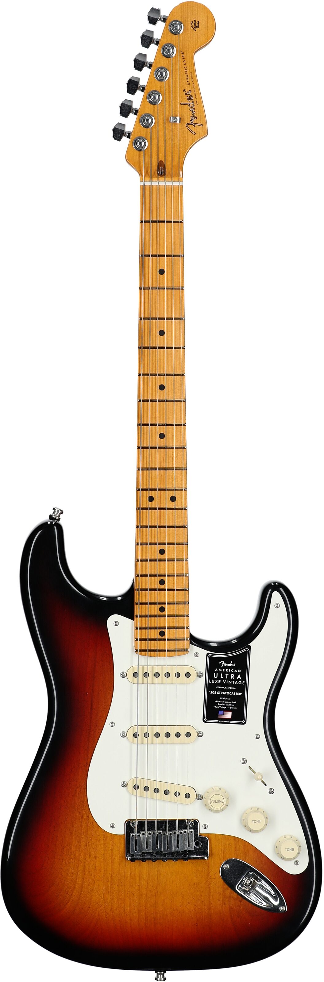 Fender American Ultra Luxe Vintage '50s Stratocaster Electric Guitar, with Maple Fingerboard (with Case) 2 Fender American Ultra Luxe Vintage '50s Stratocaster Electric Guitar, with Maple Fingerboard (with Case)