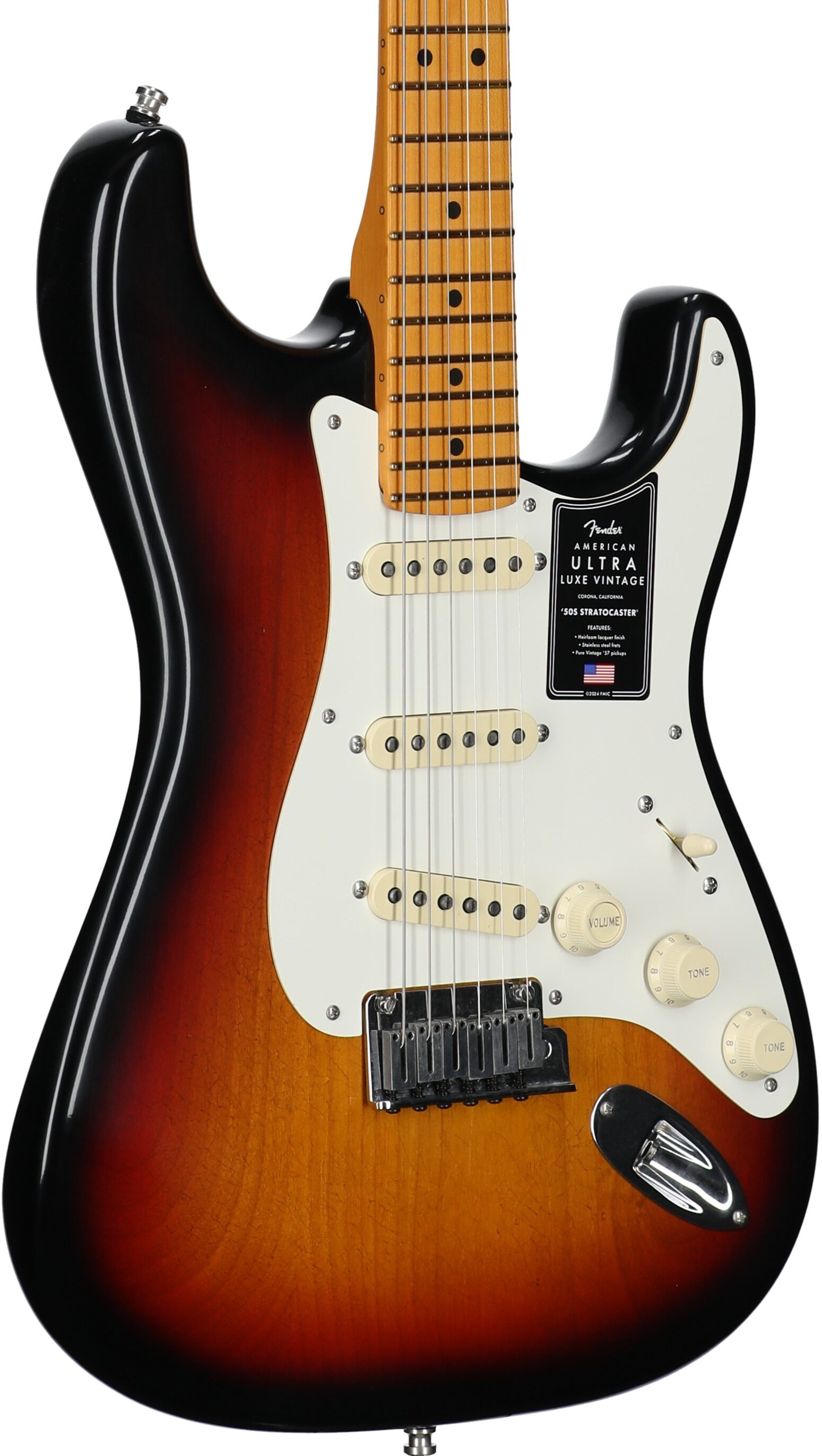Fender American Ultra Luxe Vintage '50s Stratocaster Electric Guitar, with Maple Fingerboard (with Case) 3 Fender American Ultra Luxe Vintage '50s Stratocaster Electric Guitar, with Maple Fingerboard (with Case)
