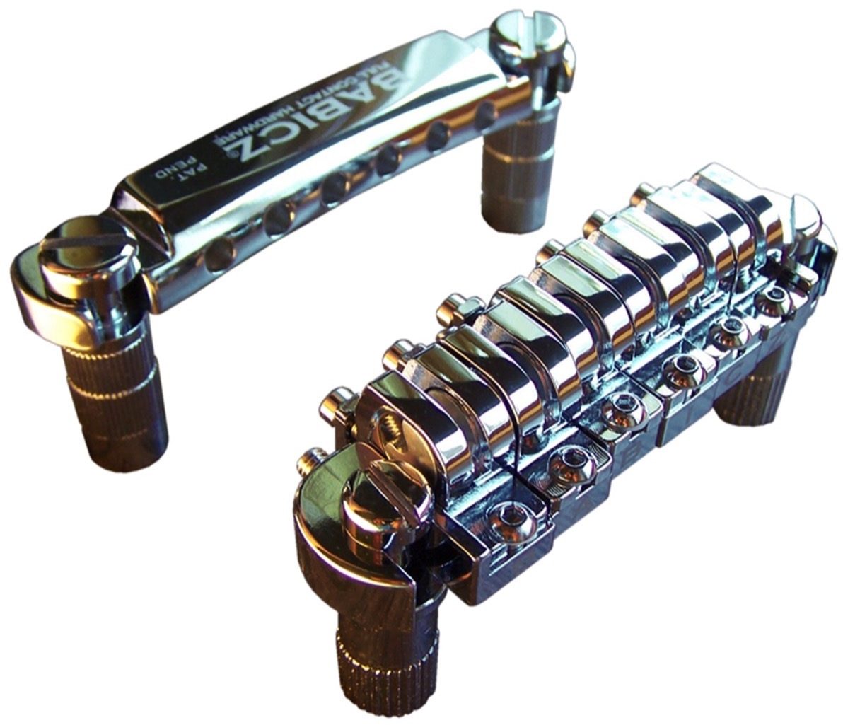 Babicz Full Contact Hardware Tune-O-Matic Bridge and Tailpiece 1 Babicz Full Contact Hardware Tune-O-Matic Bridge and Tailpiece