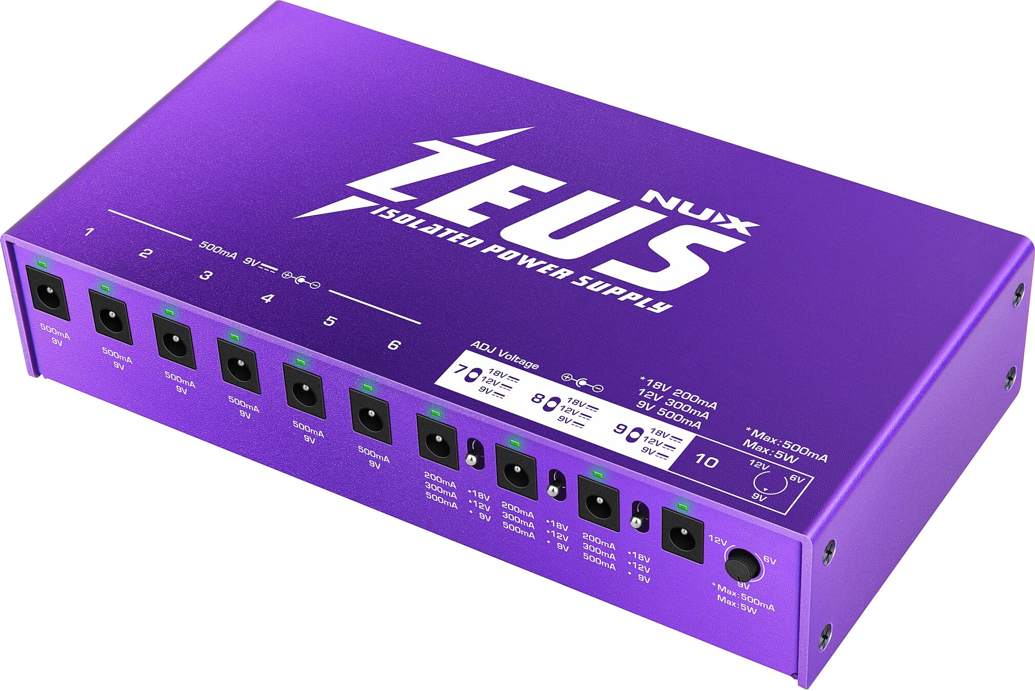 NUX Zeus 10-Port Isolated DC Power Supply 3 NUX Zeus 10-Port Isolated DC Power Supply