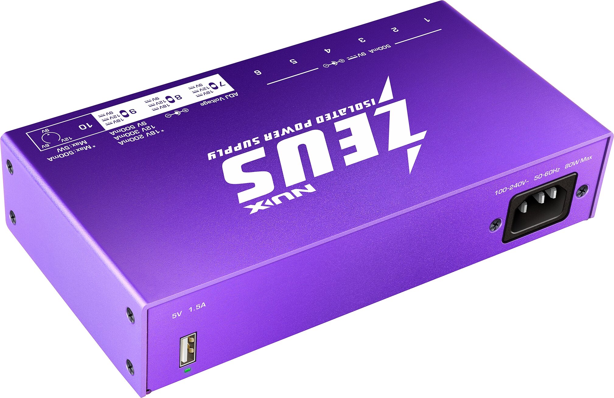 NUX Zeus 10-Port Isolated DC Power Supply 4 NUX Zeus 10-Port Isolated DC Power Supply