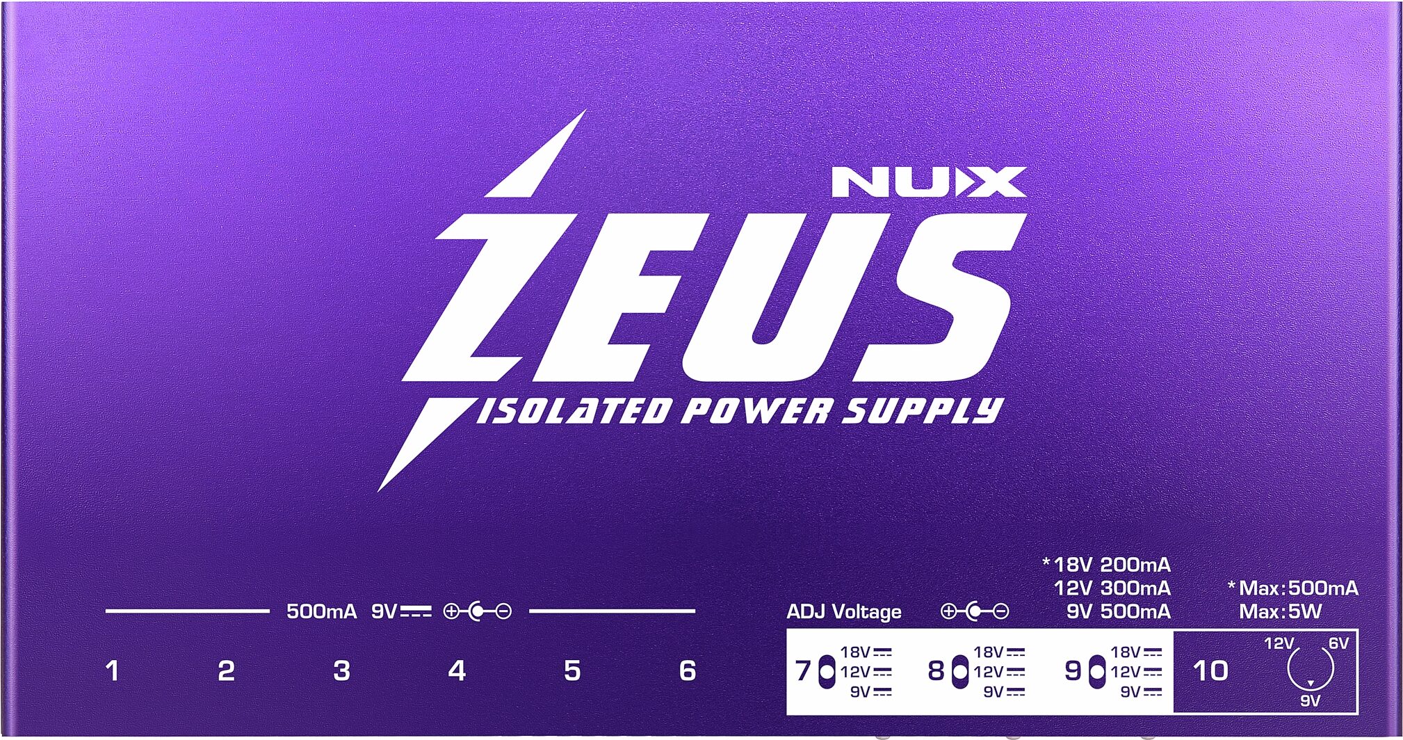 NUX Zeus 10-Port Isolated DC Power Supply 9 NUX Zeus 10-Port Isolated DC Power Supply