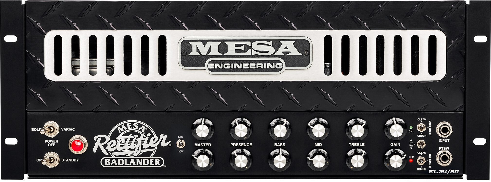 Mesa/Boogie Rectifier Badlander 50 Rackmount Guitar Amplifier Head (50 Watts) 1 Mesa/Boogie Rectifier Badlander 50 Rackmount Guitar Amplifier Head (50 Watts)
