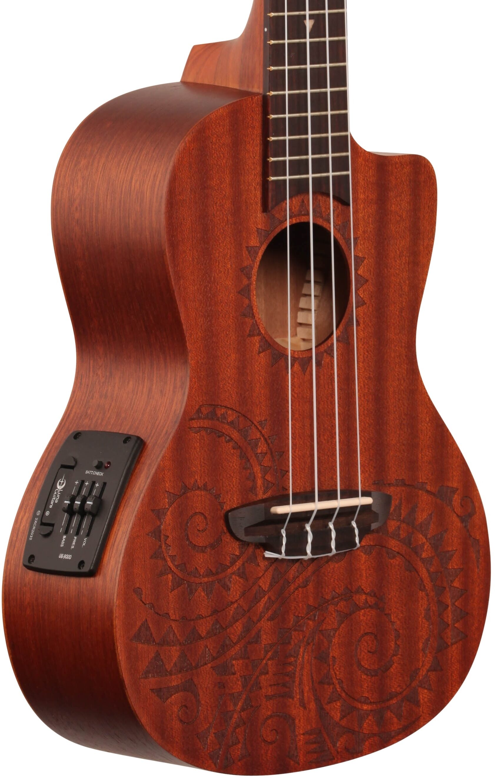 Luna Tattoo Acoustic-Electric Concert Ukulele (with Gig Bag) 1 Luna Tattoo Acoustic-Electric Concert Ukulele (with Gig Bag)