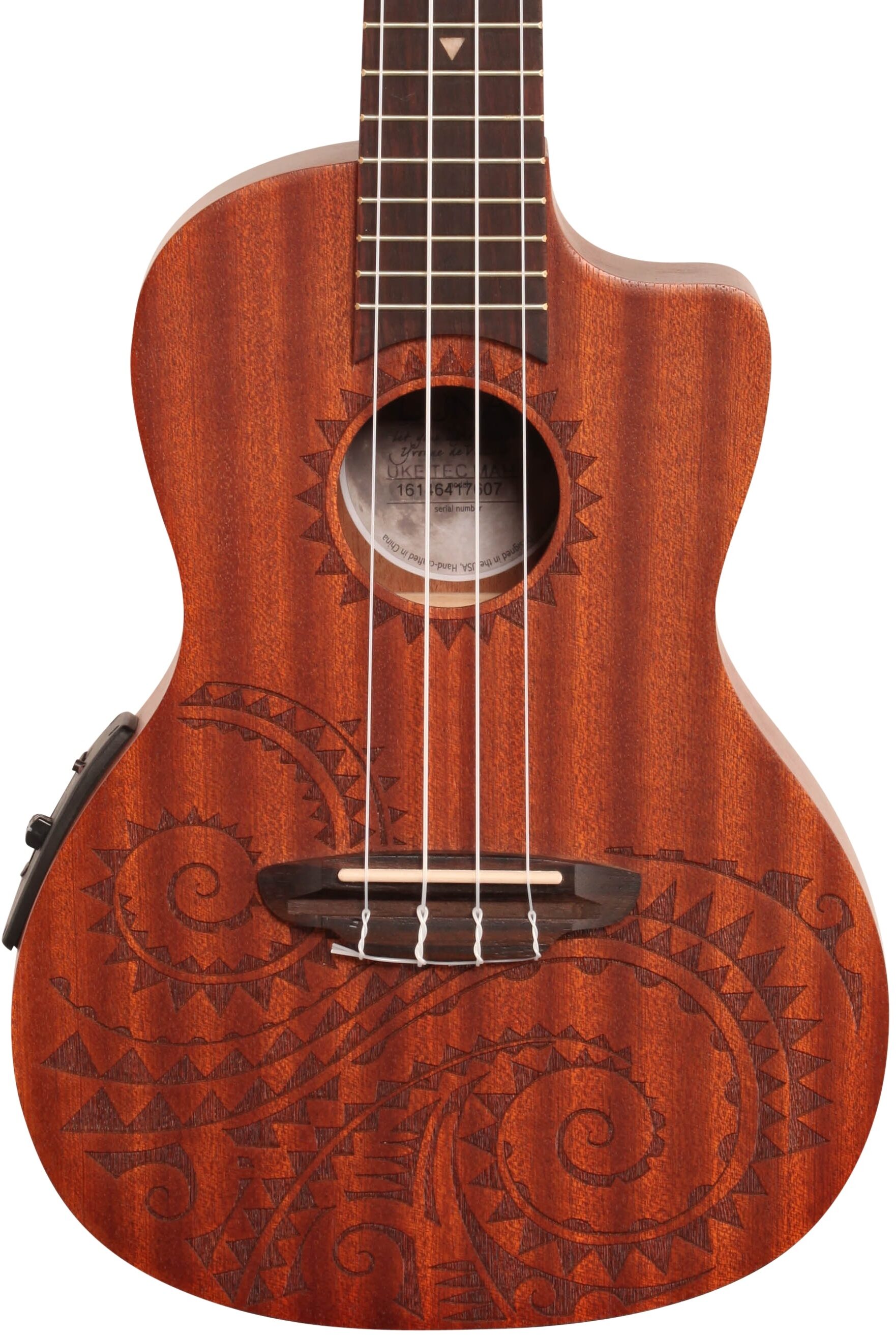 Luna Tattoo Acoustic-Electric Concert Ukulele (with Gig Bag) 5 Luna Tattoo Acoustic-Electric Concert Ukulele (with Gig Bag)