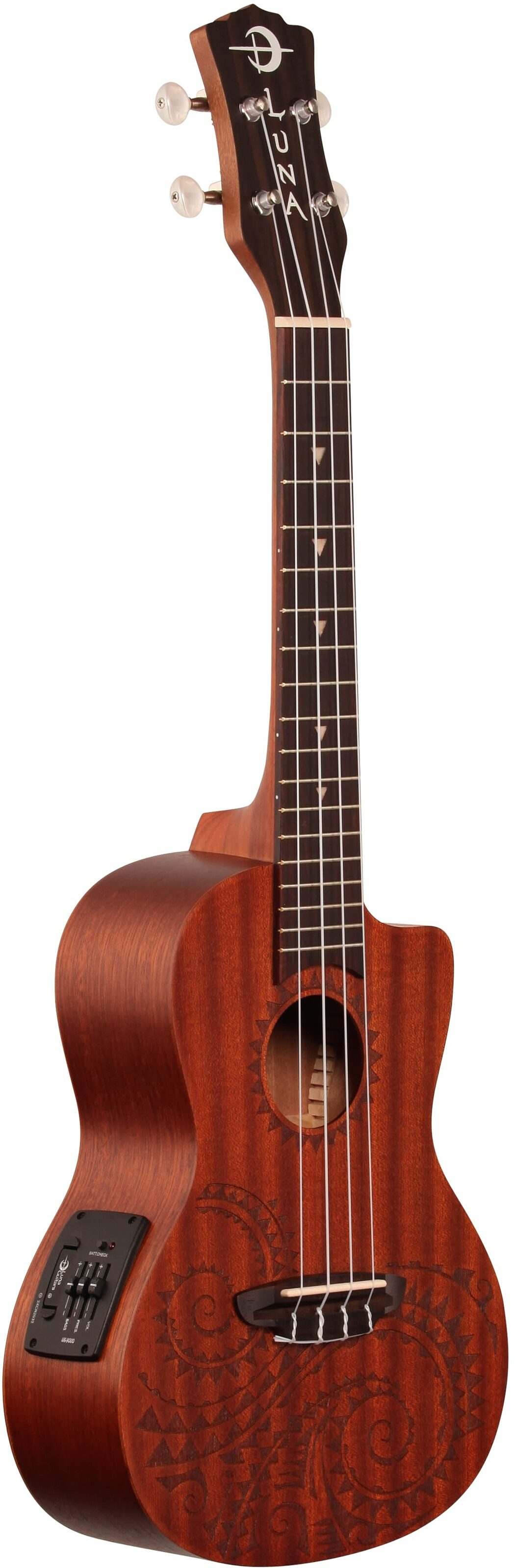 Luna Tattoo Acoustic-Electric Concert Ukulele (with Gig Bag) 6 Luna Tattoo Acoustic-Electric Concert Ukulele (with Gig Bag)