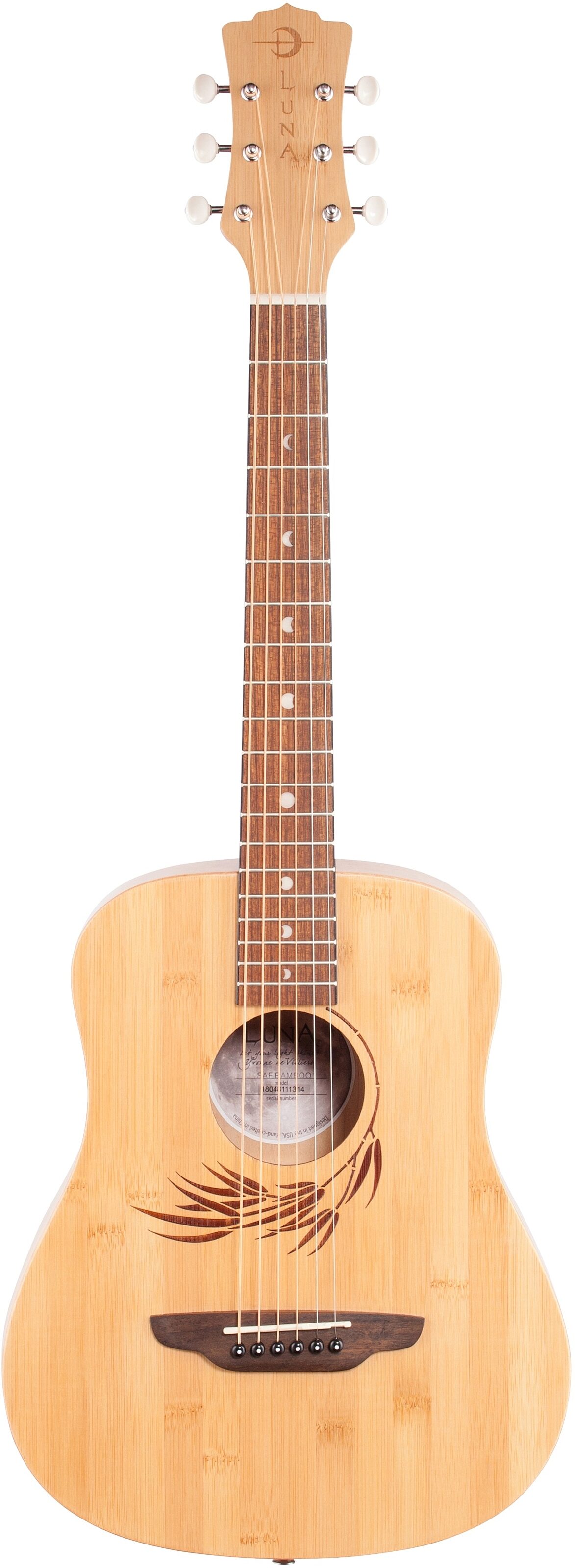 Luna Safari Bamboo Travel Acoustic Guitar (with Gig Bag) 2 Luna Safari Bamboo Travel Acoustic Guitar (with Gig Bag)