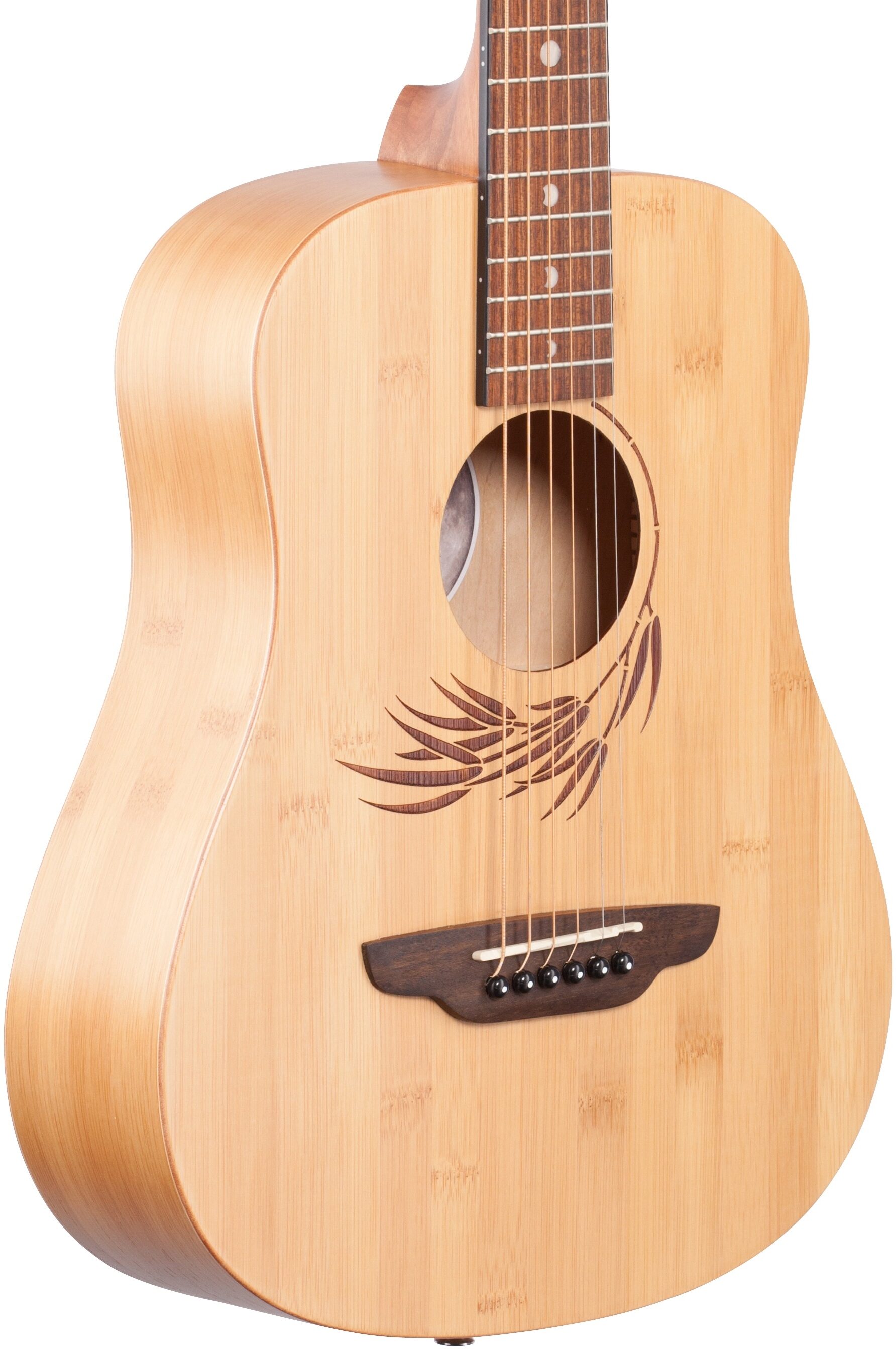 Luna Safari Bamboo Travel Acoustic Guitar (with Gig Bag)